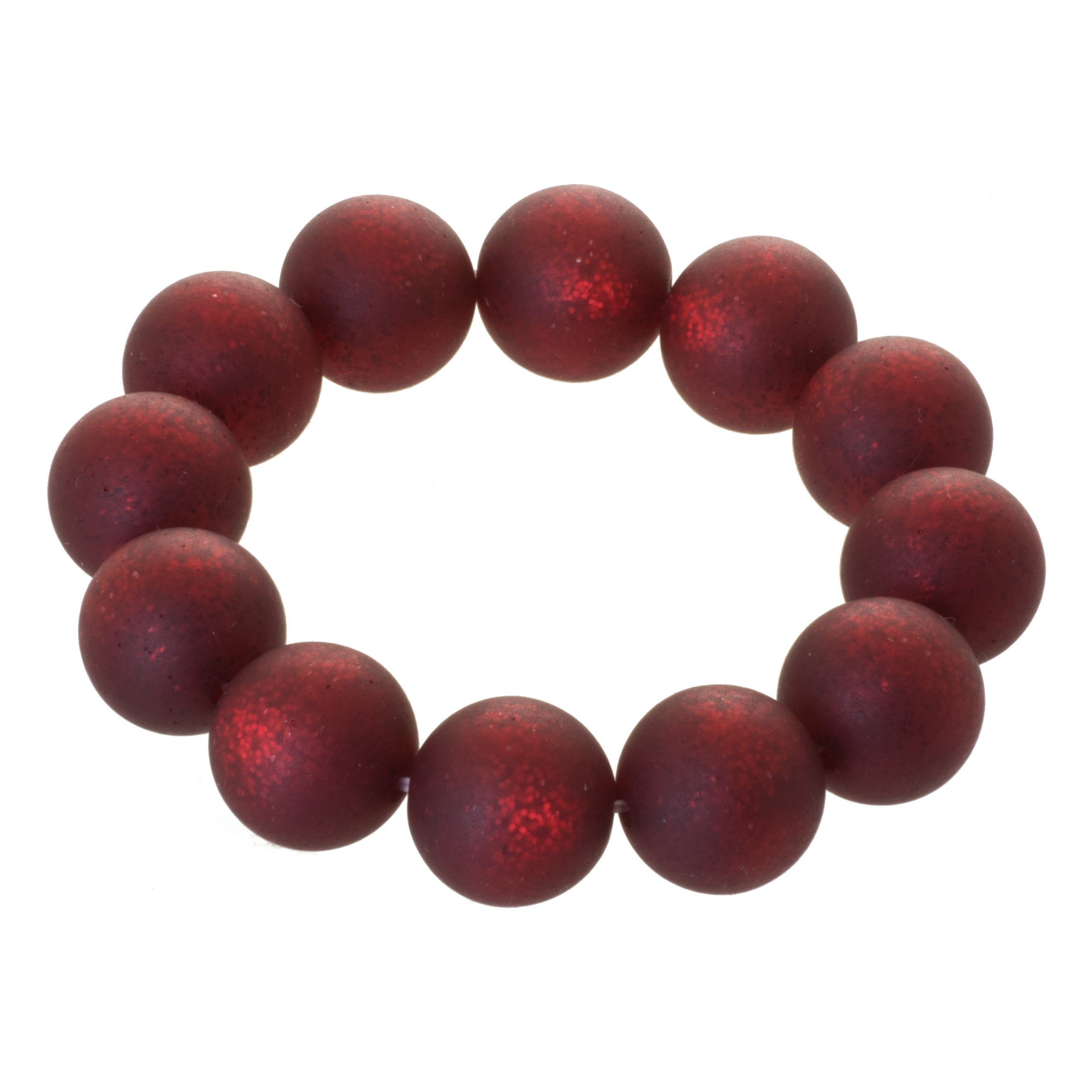 Bella Carina Armband 16 mm dunkelrot, Polaris Perlen 16 mm
