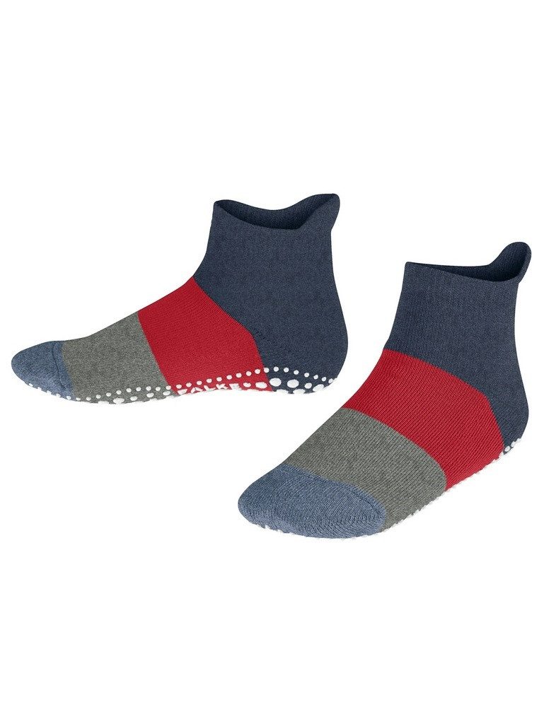 FALKE Colour Block 2024 (nachhaltige Baumwolle) dunkelblau Kinder Hausschuh