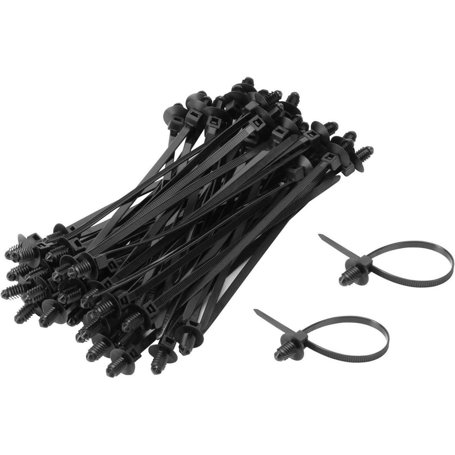 LuxusKollektion Kabelbinder Tannenbaum-Kabelbinder 100 Stk. 2-in-1 robust