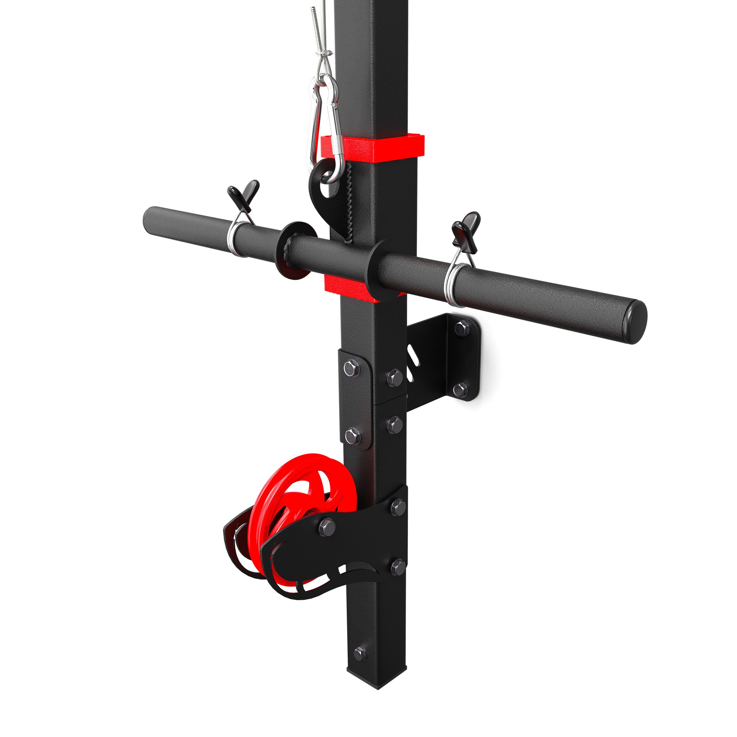 K-SPORT Kraftstation Oberer & unterer Kabelzug zur Wandmontage, (Fitness-Seilzug für effektiven Muskelaufbau, Kabelzugstation zum Trainieren Aller Muskeln), Made in EU!