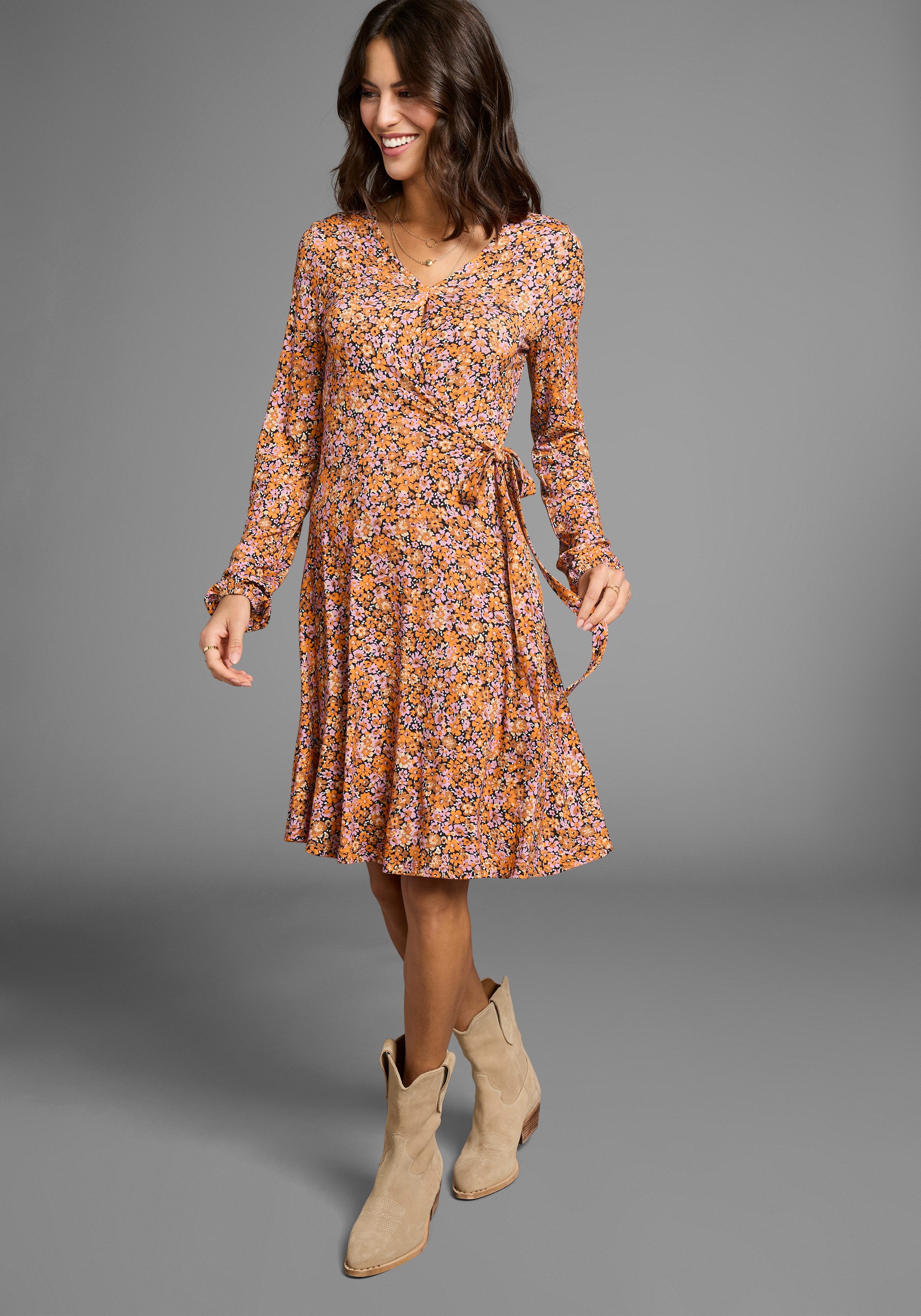 Laura Scott jersey dress with wrap detail