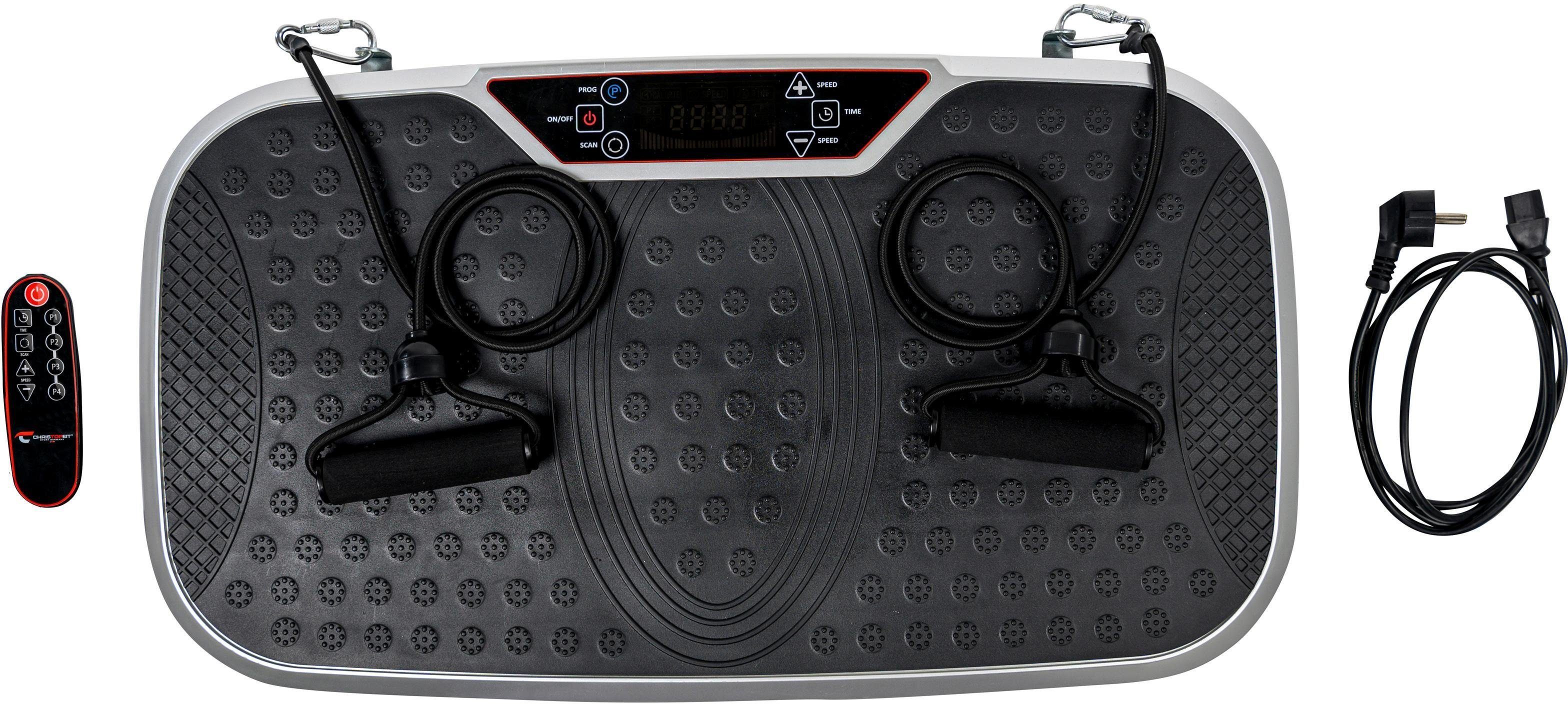 Christopeit Sport® Vibrationsplatte Vibro 3000, 300 W, mit Transportrollen und ausziehbaren Griff