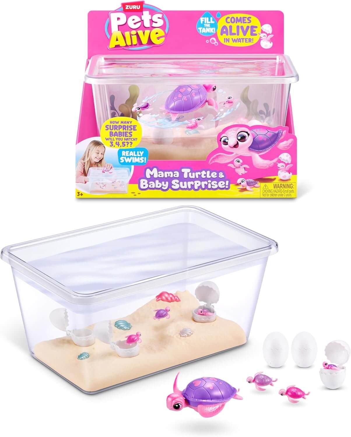 ZURU Spielfigur ZURU 9560 - Pets Alive Mama Turtle Surprise - Mama & Baby Schildkröte