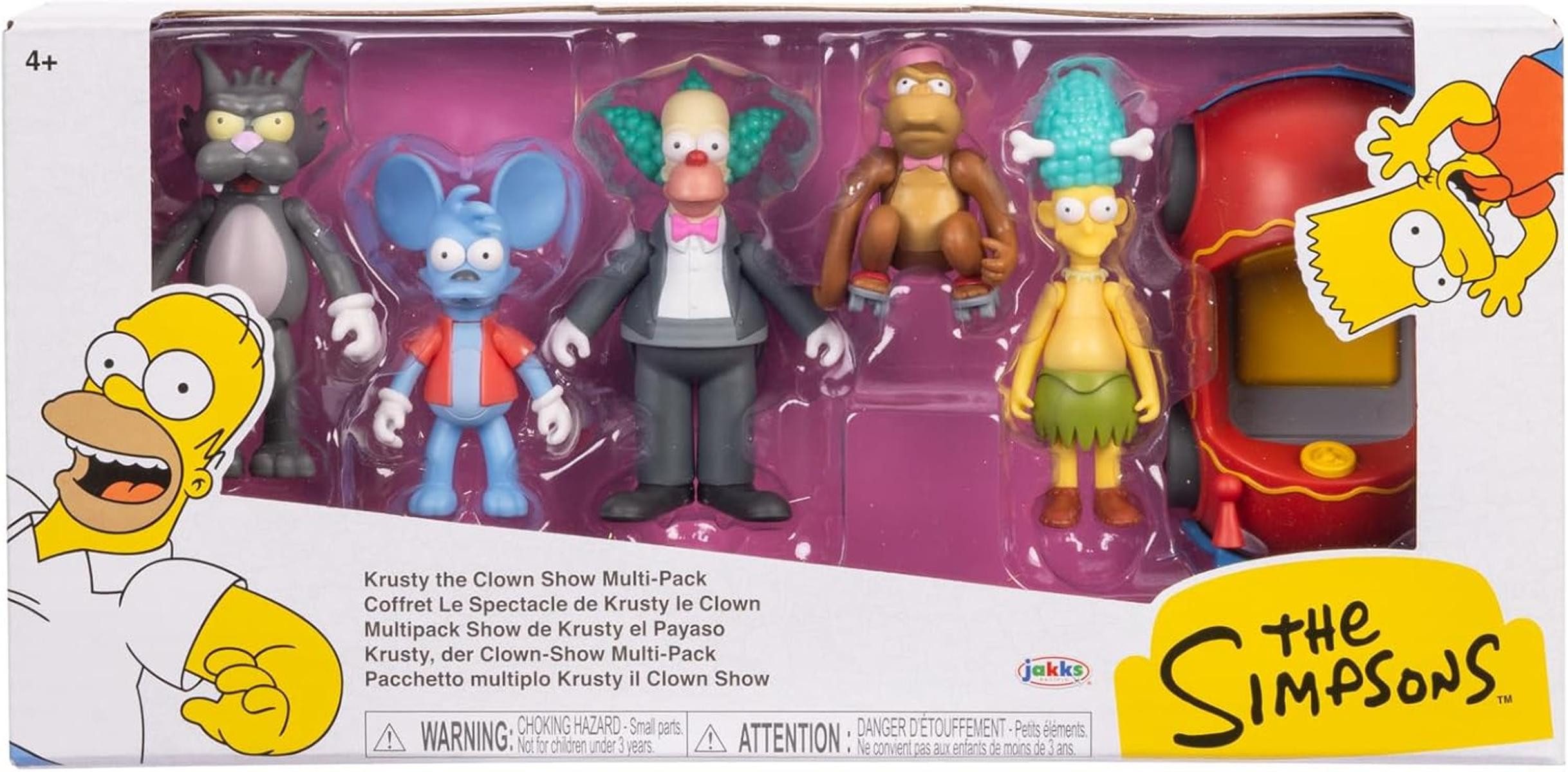 Jakks Pacific Actionfigur Die Simpsons 6 cm Figuren Multipack Krusty der Clown beweglich 4+