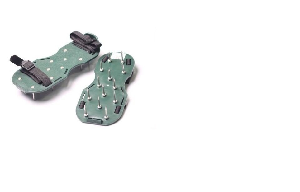 Gartenpflege-Set Rasenbelüftungs-Sandalen 14x32cm Rasenlüfter Vertikutierer