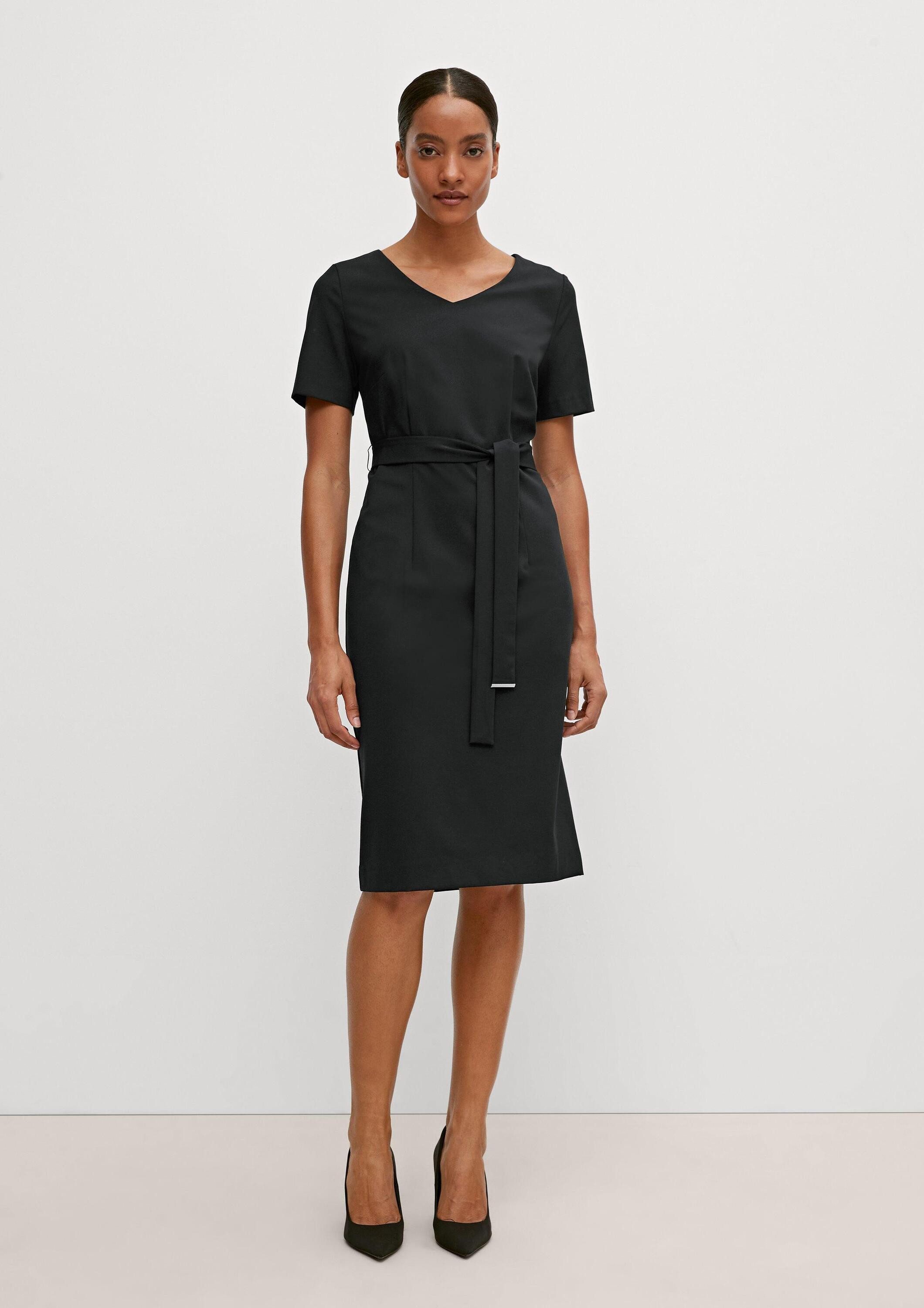 comma Minikleid Kleid Etuikleid aus Tricotine-Stoff