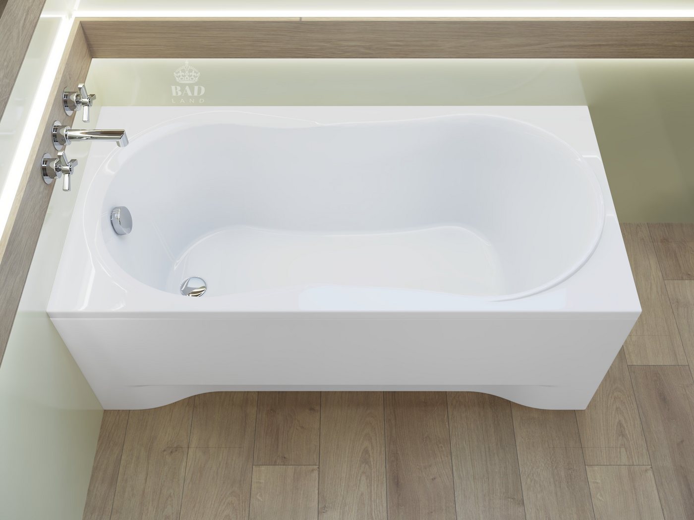 Thumbnail - KOLMAN Badewanne Rechteck Gracja 170x75, Ablaufgarnitur & Füße GRATIS