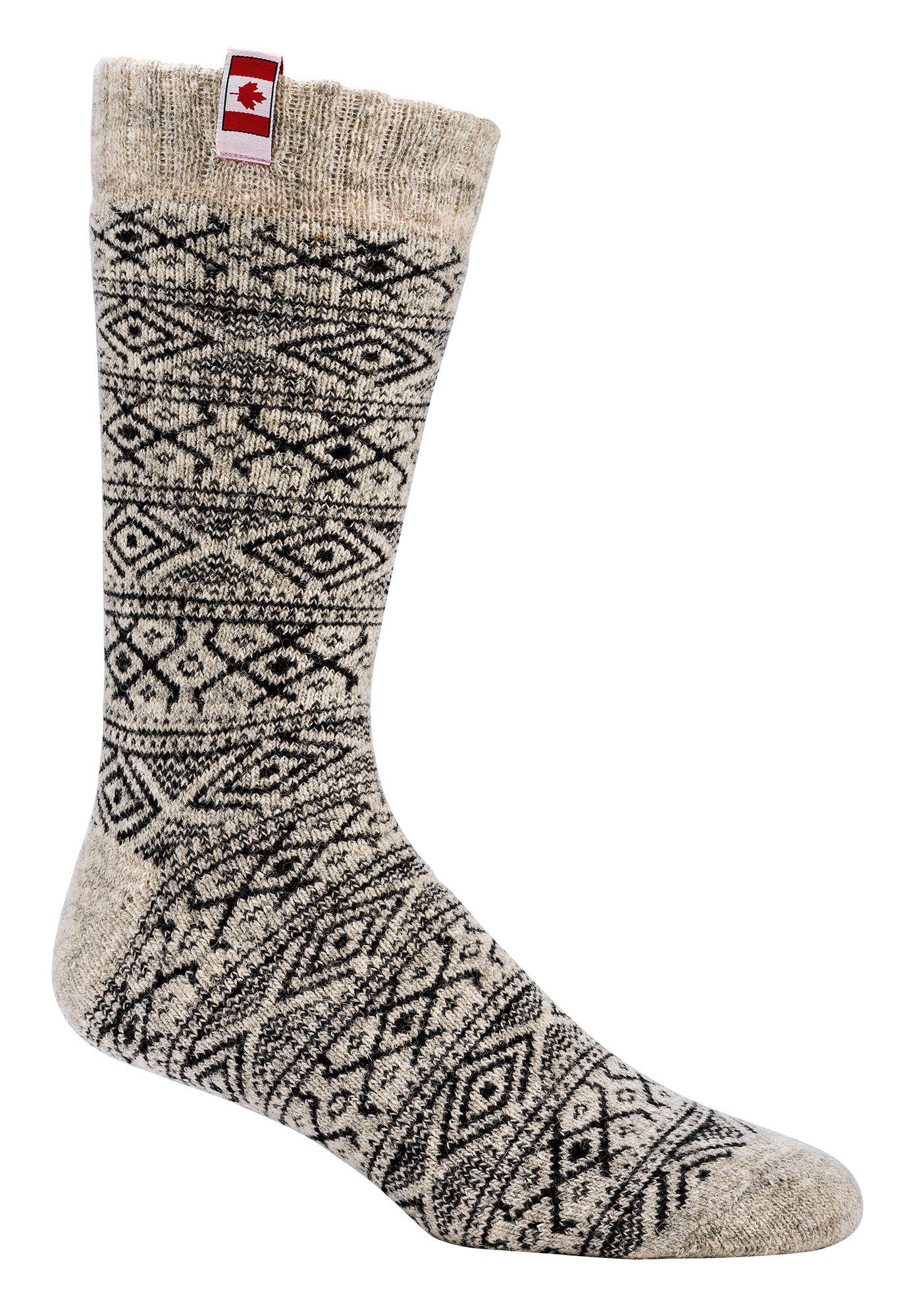 Paar) natur-schwarz Fun Wowerat "Canadian Socks" Norweger Thermosocken Socken THERMO-Wollsocken (1 4 Socks