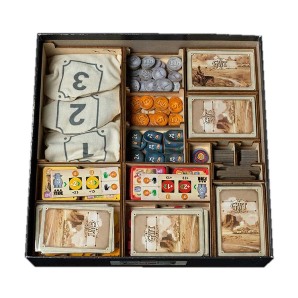 Laserox Spiel Insert für Great Western Trail 2. Edition + Rails to the North 2. Ed