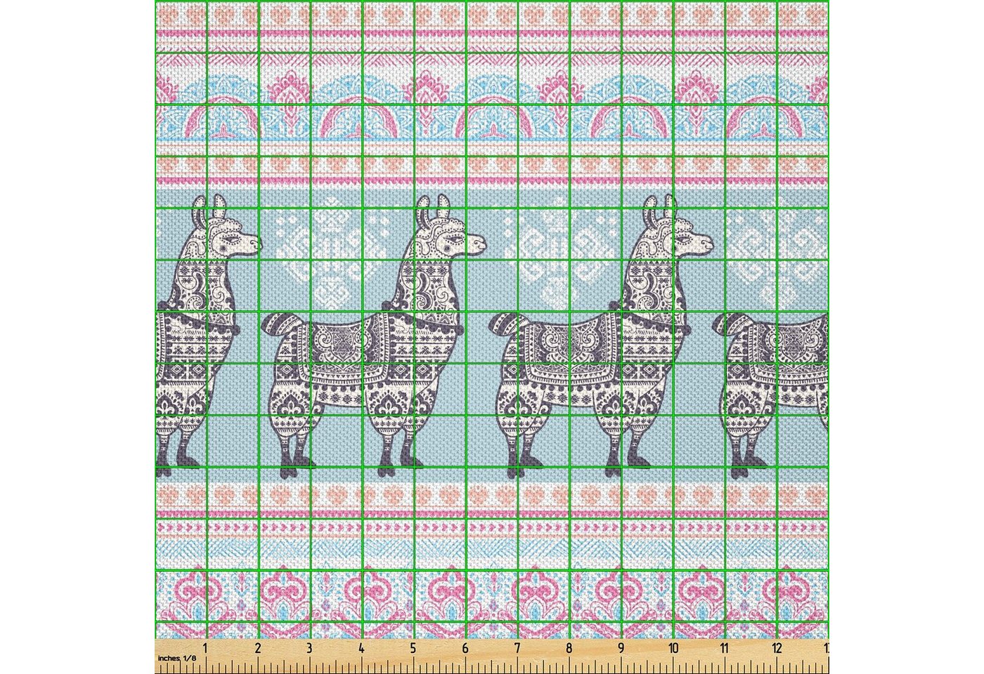 Thumbnail - Abakuhaus Stoff Zum Nähen Toller Stoff für Heimtextilien aller art, Lama Patterned Alpaka