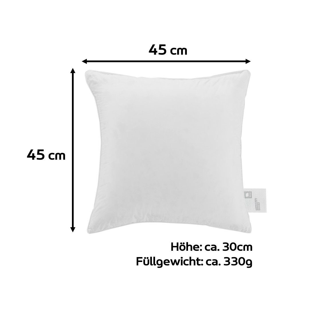 Musterring Daunenkissen STARZ, Füllung: 100% Entendaunen/-federn, Bezug: 100% Baumwolle, allergikergeeignet, Made in Germany