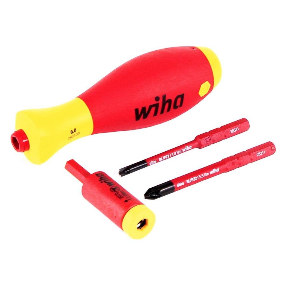 Wiha Drehmomentschlüssel Drehmoment Set easyTorque Adapter electric mit slimVario 41477