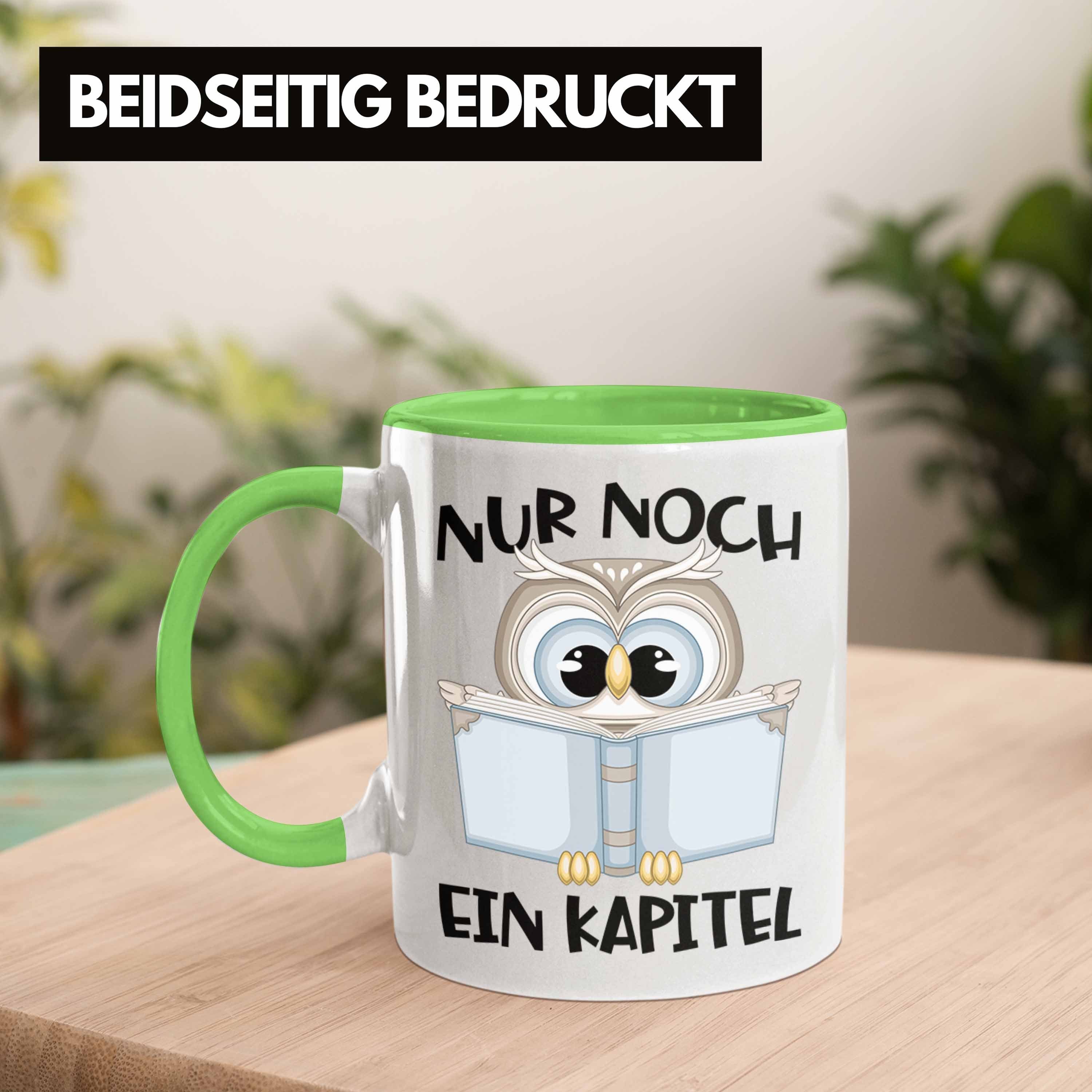 Bücher Tasse Ein Kapitel Lesen Bücherwurm Geschenk Noch Spruch Trendation Grün Lesen Geschenk Tasse Leseratte - Trendation Nur