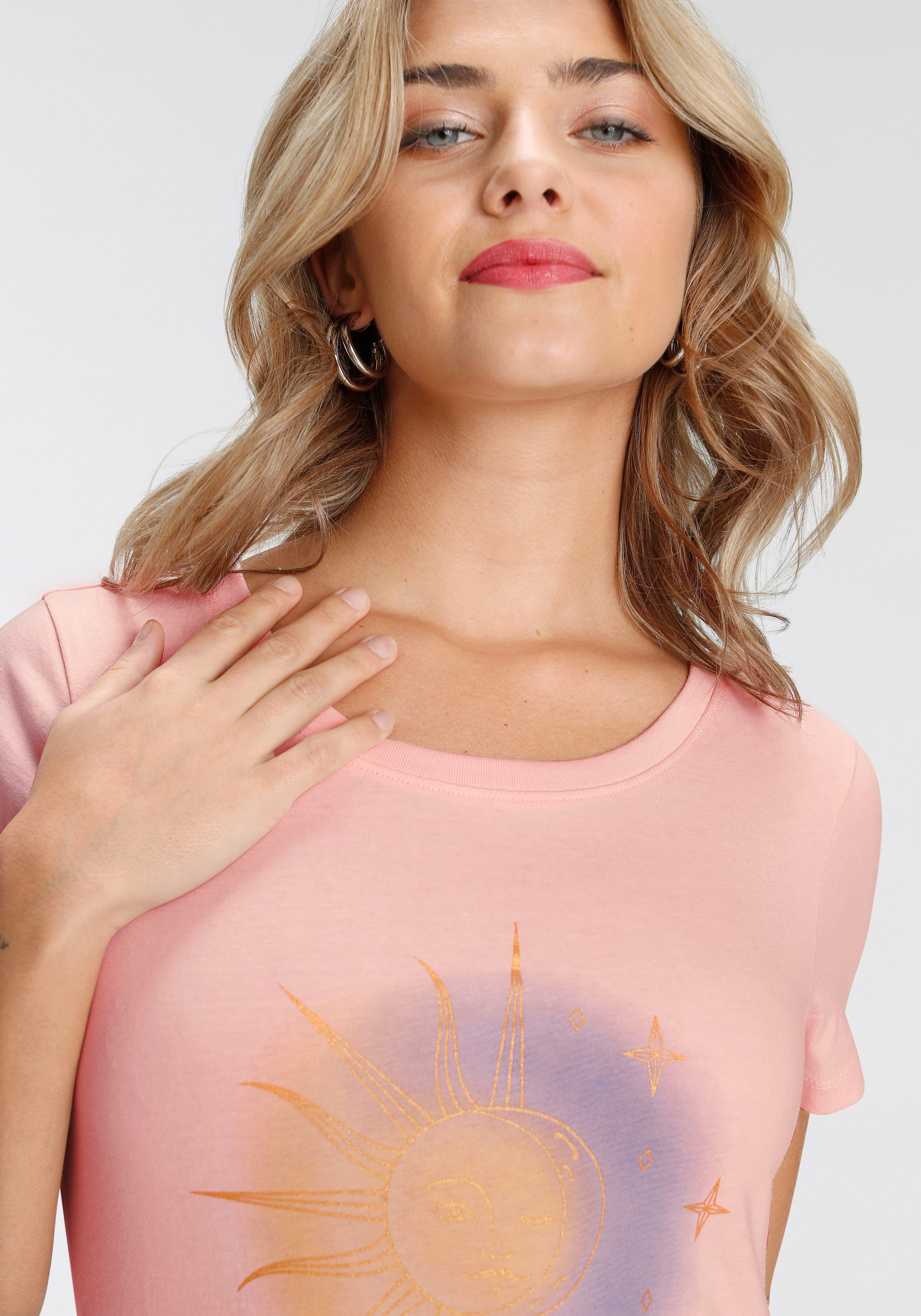 Print-Shirt in modischen rosa verschiedenen Designs AJC