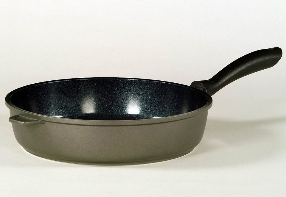 Krüger Bratpfanne Aluguss Pfanne tief Potsdam, 28 cm, Aluminiumguss (1-tlg), für Induktions-Kochfelder geeignet