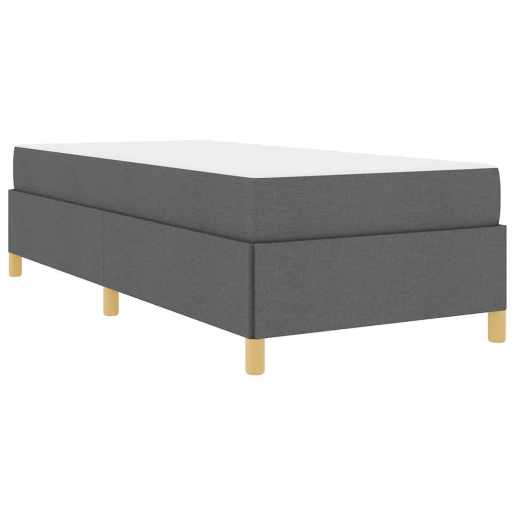 vidaXL Bett Boxspringbett Dunkelgrau und Braun günstig online kaufen
