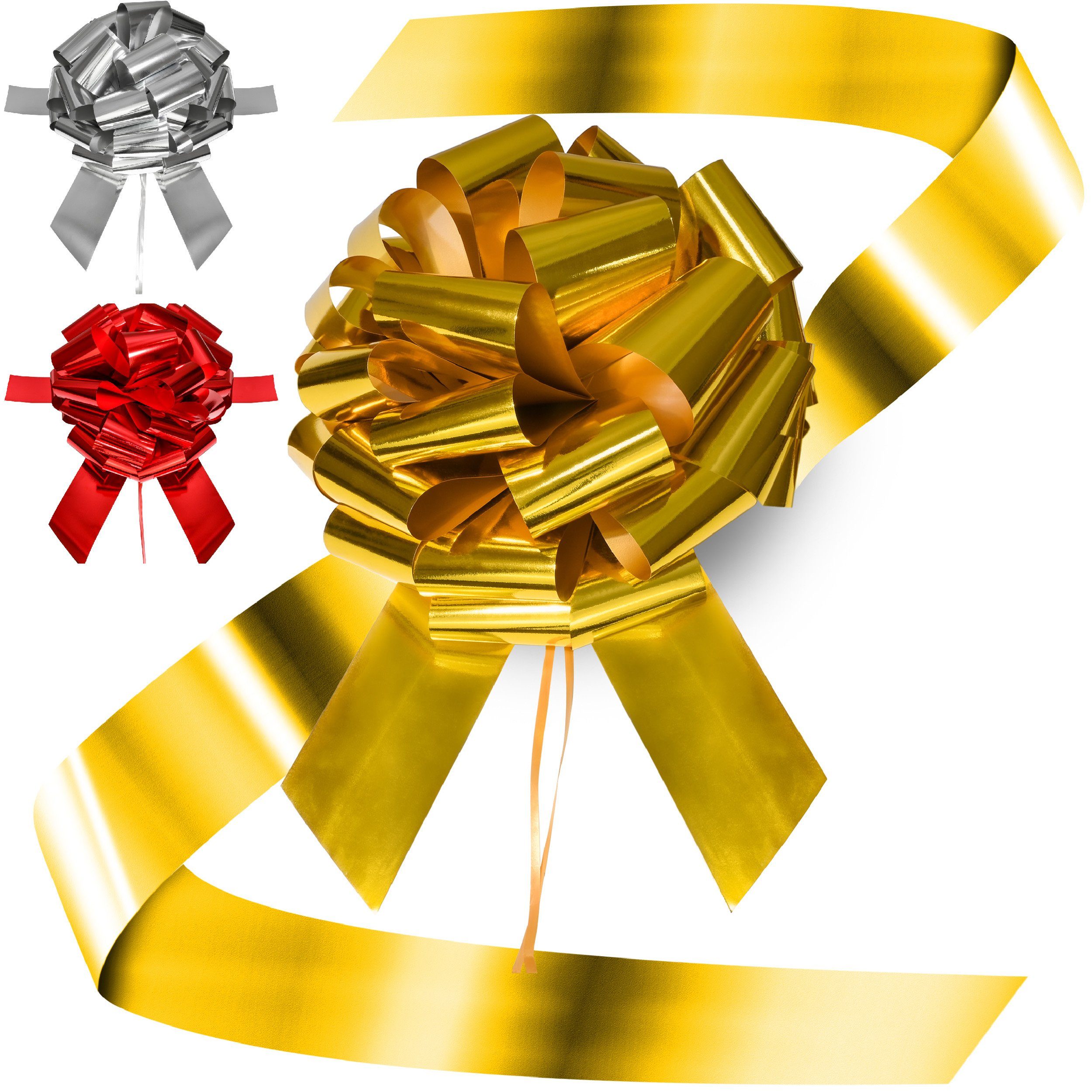 Praknu Weihnachtsbaumschleife Große Goldene Geschenkschleife XXL (1-tlg), Riesen Groß Schleife Wiederverwendbar - Leichter & schneller Aufbau