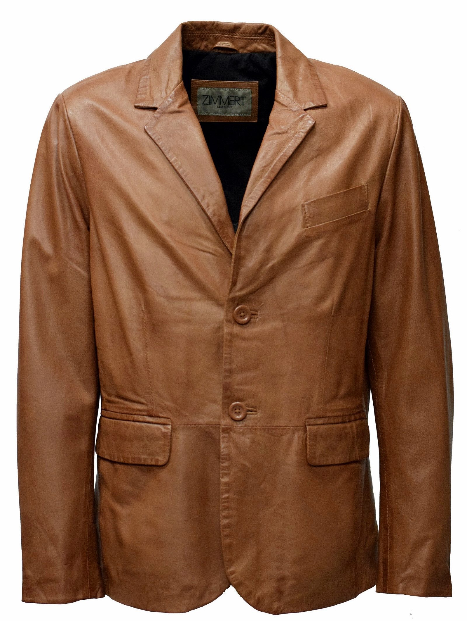 Zimmert Leather Ledersakko Boris Ledersakko Schwarz, Braun, Cognac