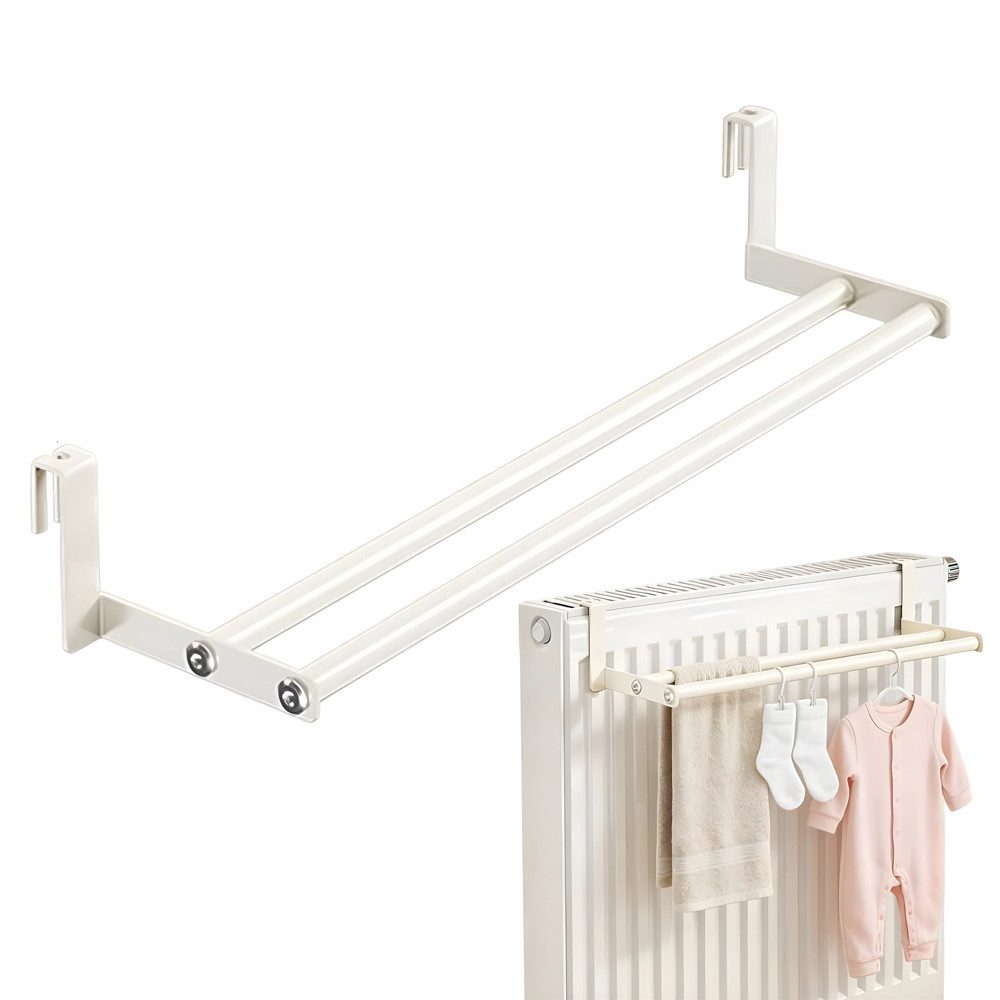 AFKSMILE Handtuchhalter Handtuchhalter für Heizkörper, Einhängen Kleidertrockner ohne Bohren
