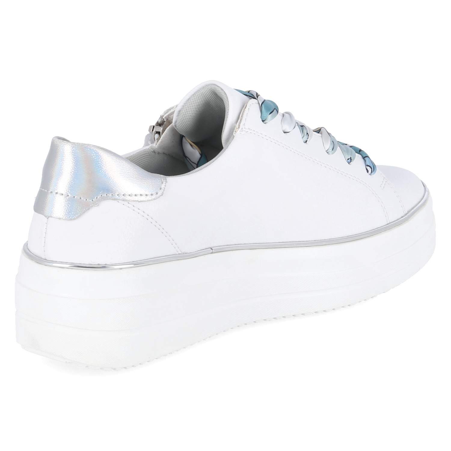 Remonte Remonte Plateau Sneaker D1C06-81 Damen Glattleder white Schnürschuh – Bild 4 von 5