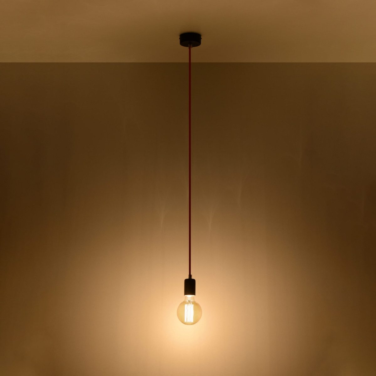 SOLLUX lighting Hängeleuchte Hängeleuchte Edison Schwarz, Nicht enthalten