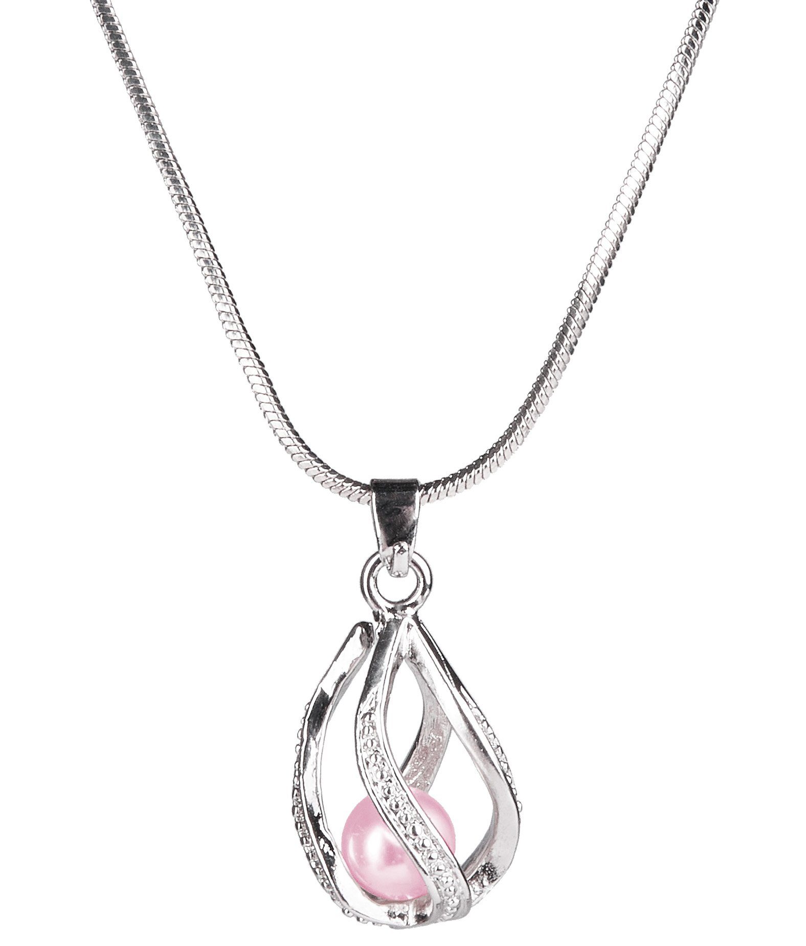 BRUBAKER Perlenketten-Set Happy Birthday Wunschperle für Geburtstag (Muschel mit echter Perle als Geschenkset für Freunde und Familie, Set), Halskette mit Silber Anhänger