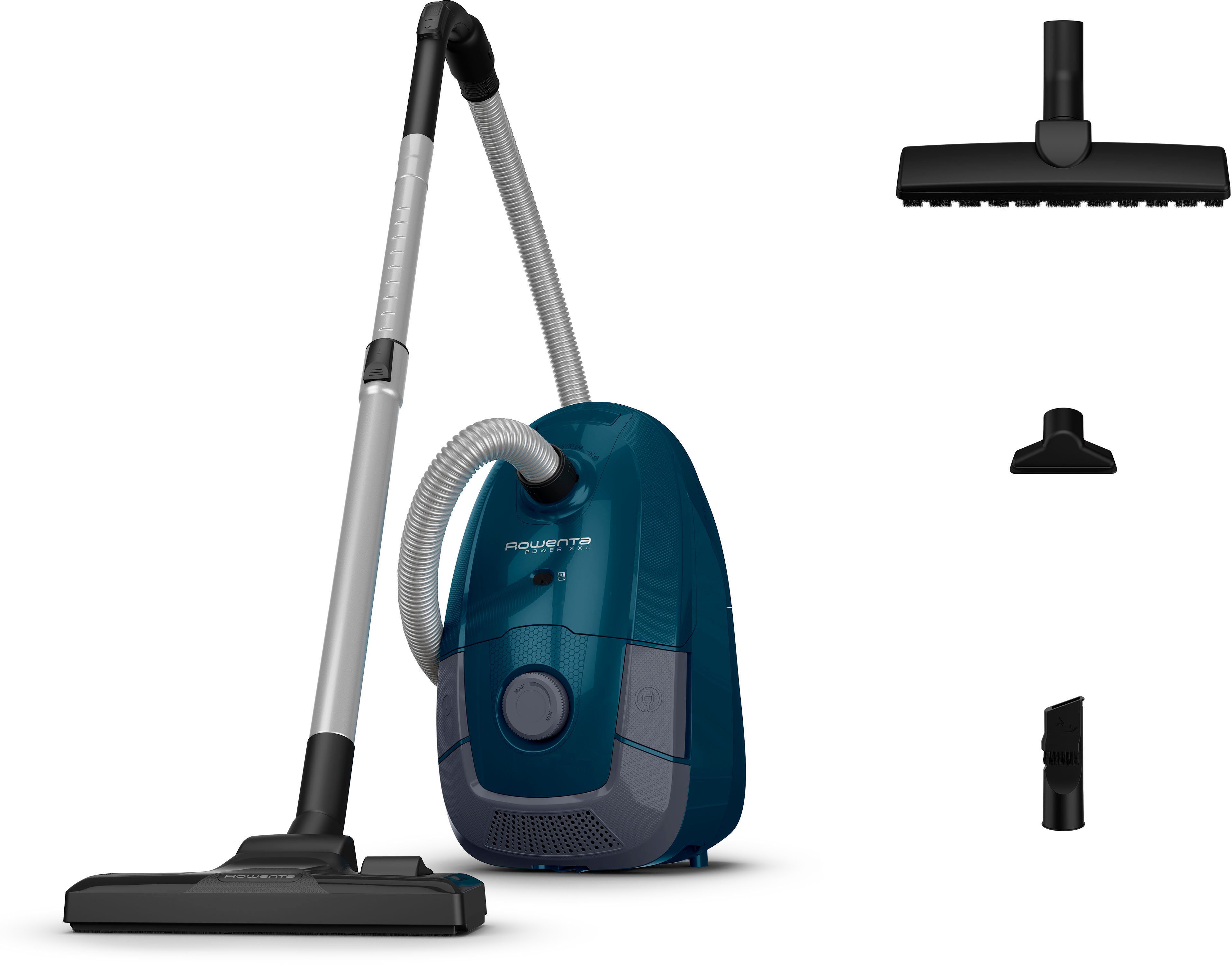 Rowenta Пылесосы Power XXL, Пылесосы mit Beutel, 900 W, 4,5 L Staubbehälter, 750 W, mit Beutel, 8,80 m Aktionsradius, niedriger Energieverbrauch, Zubehör, RO3126EA