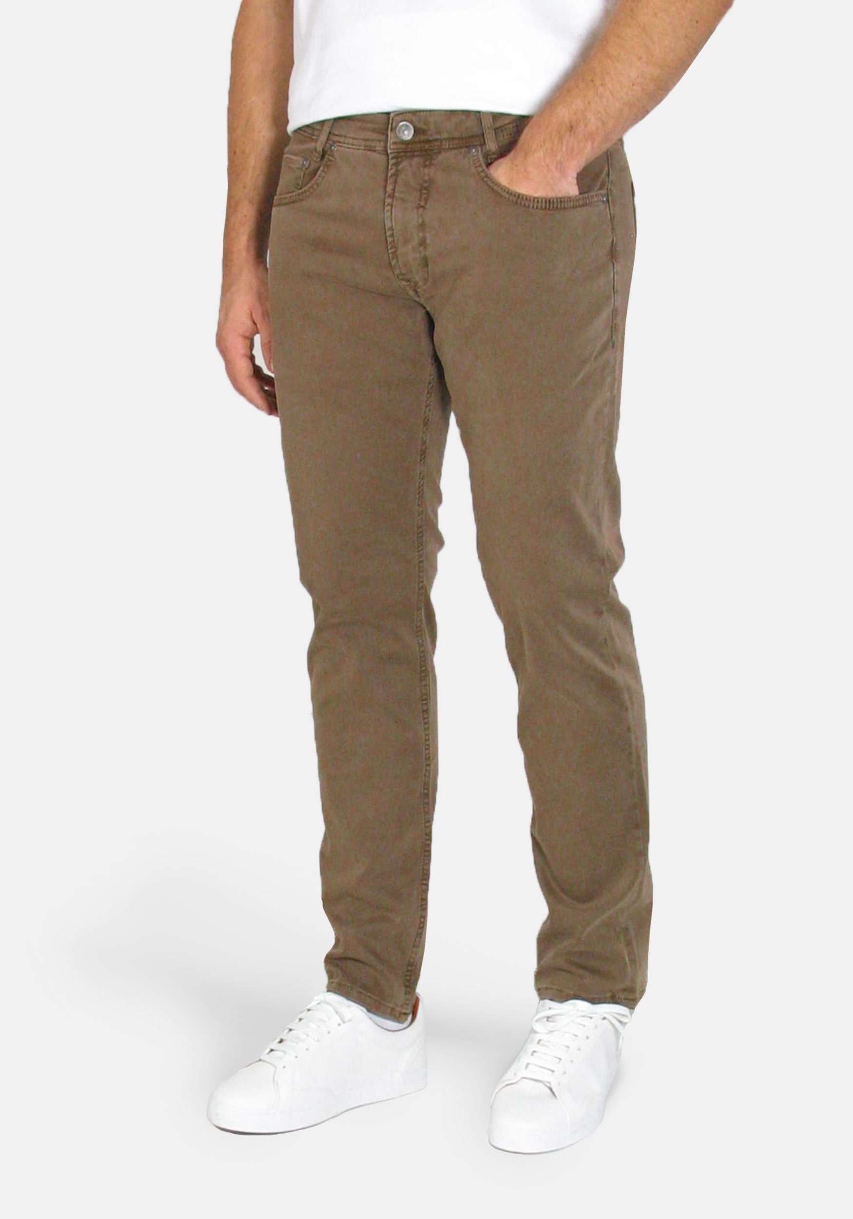 MAC 5-Pocket-Jeans Macflexx Strech-Denim, superelastisch und bequem Hazelnut