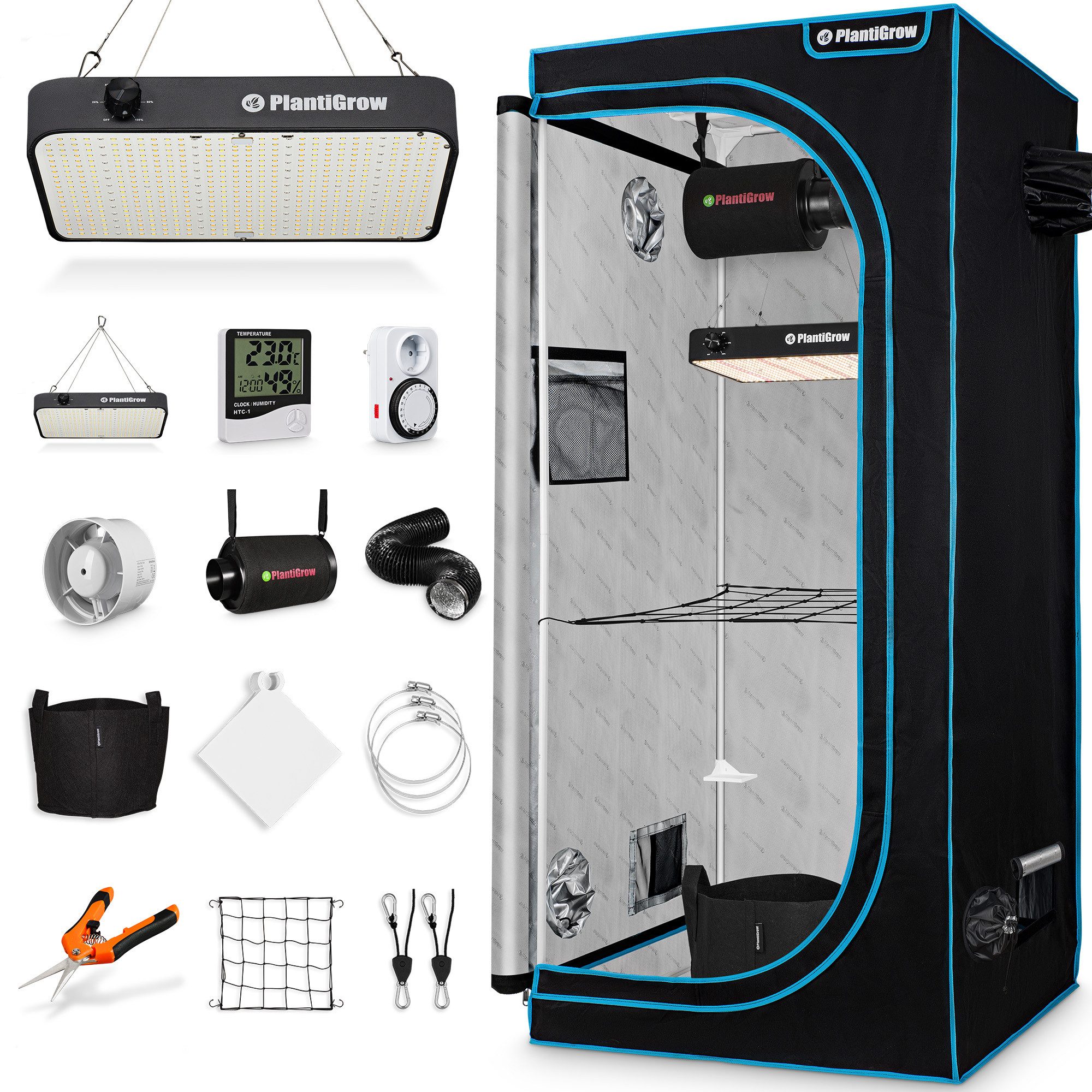 PlantiGrow Gewächshaus PlantiGrow Growbox Komplettset – Indoor Gewächshaus, günstig online kaufen