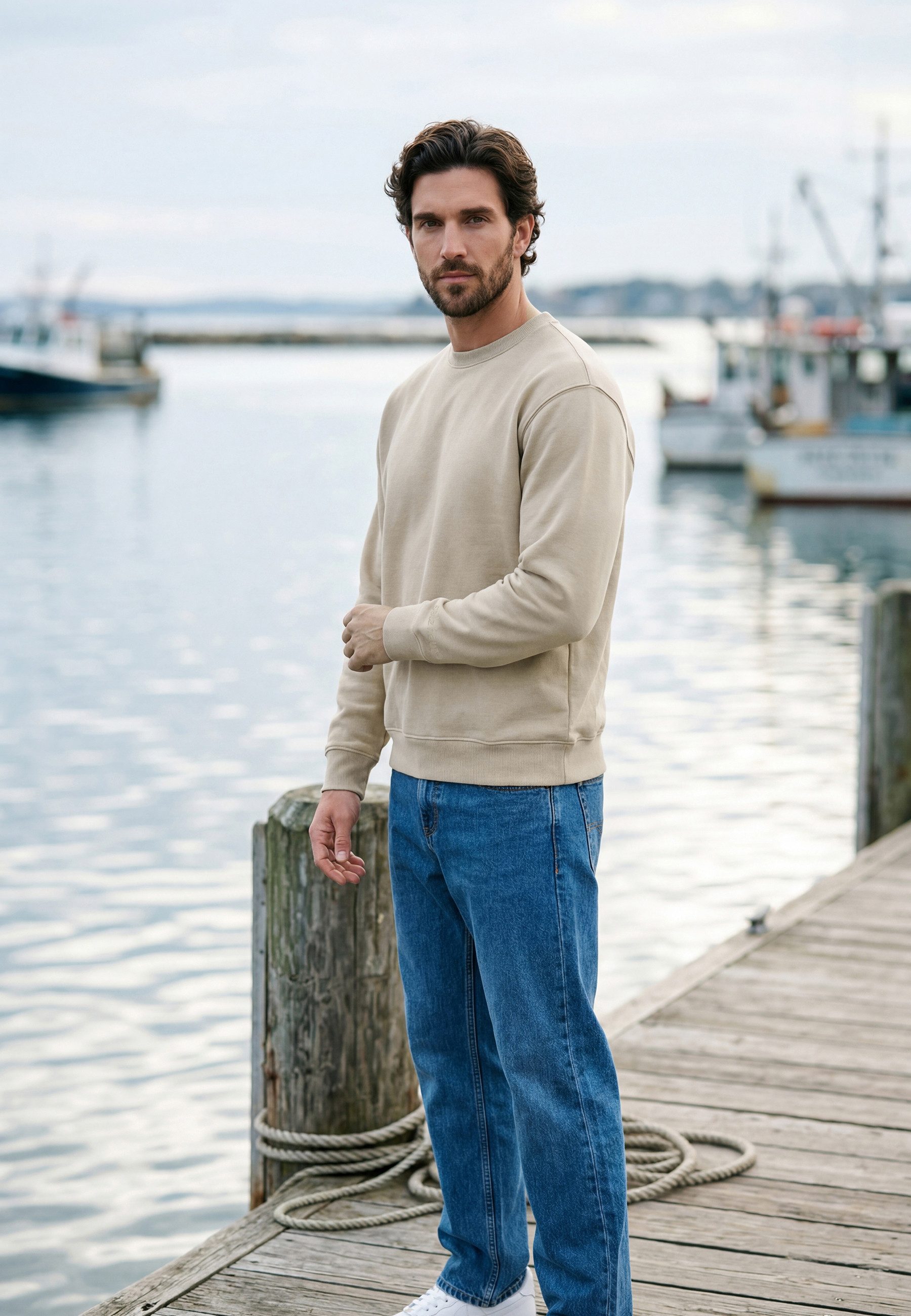 salzhaut Sweatshirt FLOOT Herren normale Passform salzhaut Pullover – bequemer Fit und nordisch klares Design