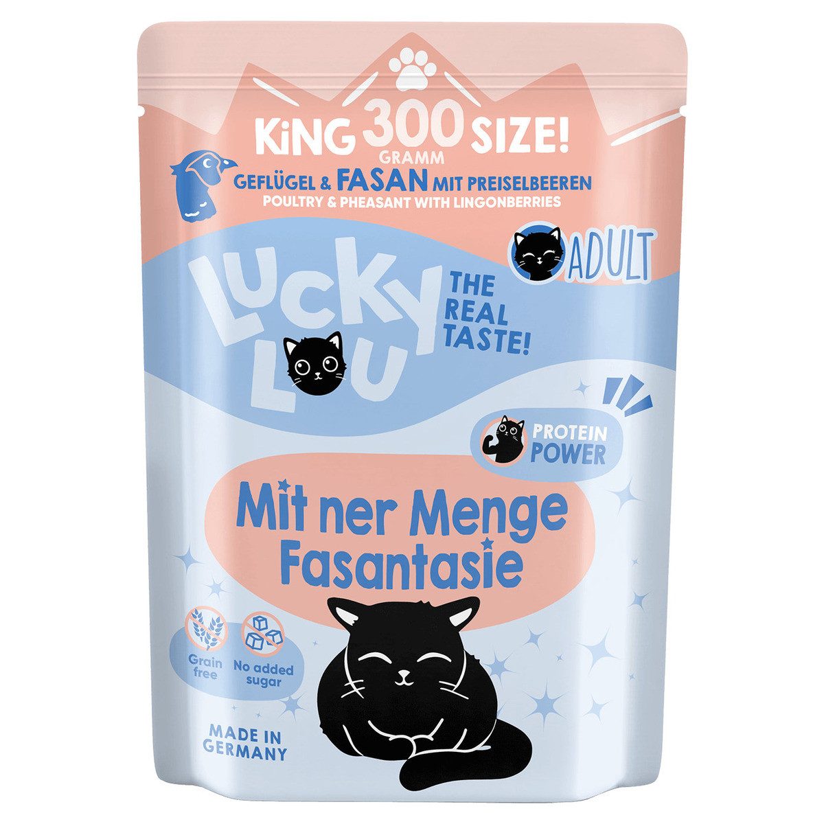 Lucky Lou Lifestage Adult Geflügel & Fasan 300 g, Nassfutter für: Katze