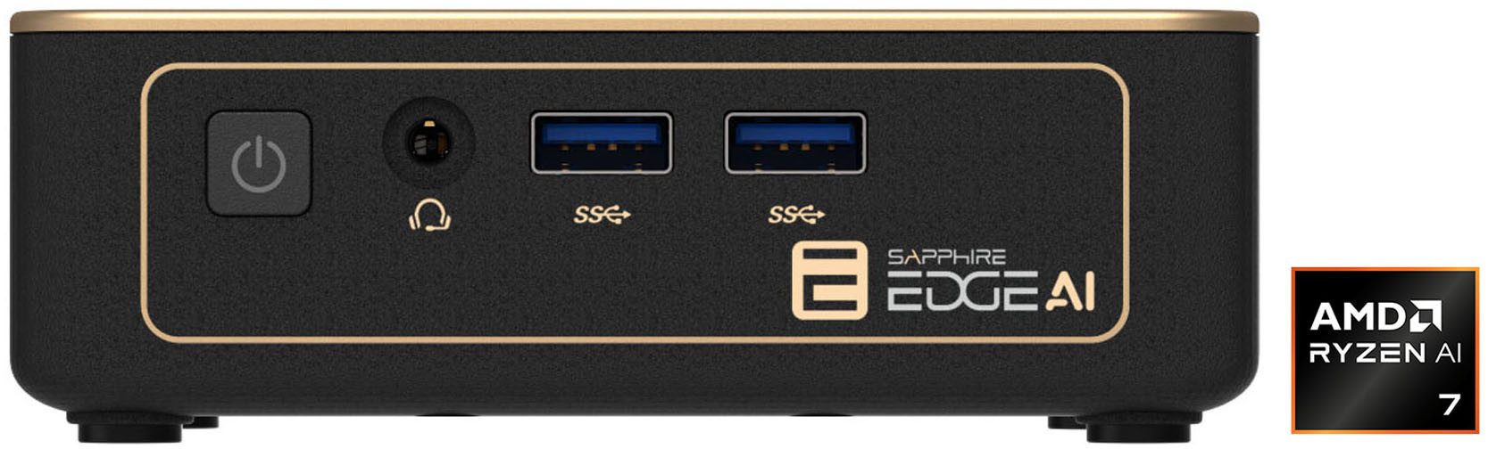 Sapphire EDGE AI 350 Barebone-PC (AMD Ryzen AI 7 350, Radeon 860M, Luftkuhlung)
