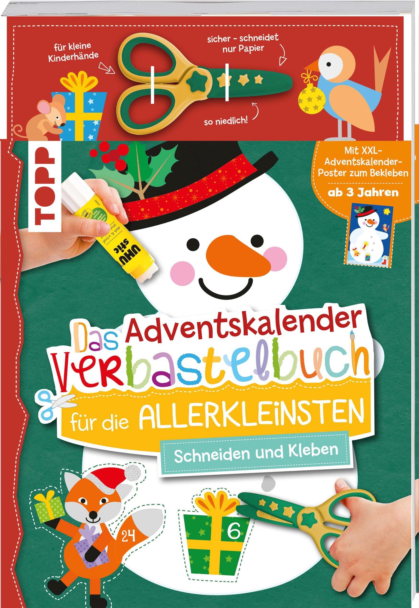 Topp Kreativset Das Adventskalender-Verbastelbuch für die Allerkle, mit Schere 48 Seiten