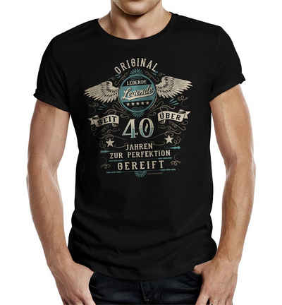 Rahmenlos T-Shirt »40. Geburtstag - Lebende Legende« mit originellem Frontprint