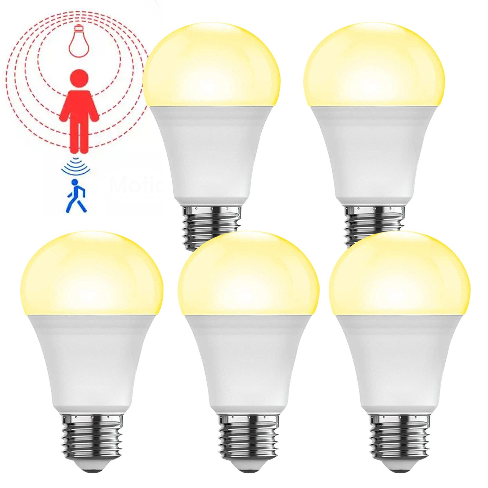Jibenhome LED-Leuchtmittel E27 Glühbirne mit Bewegungsmelder günstig online kaufen
