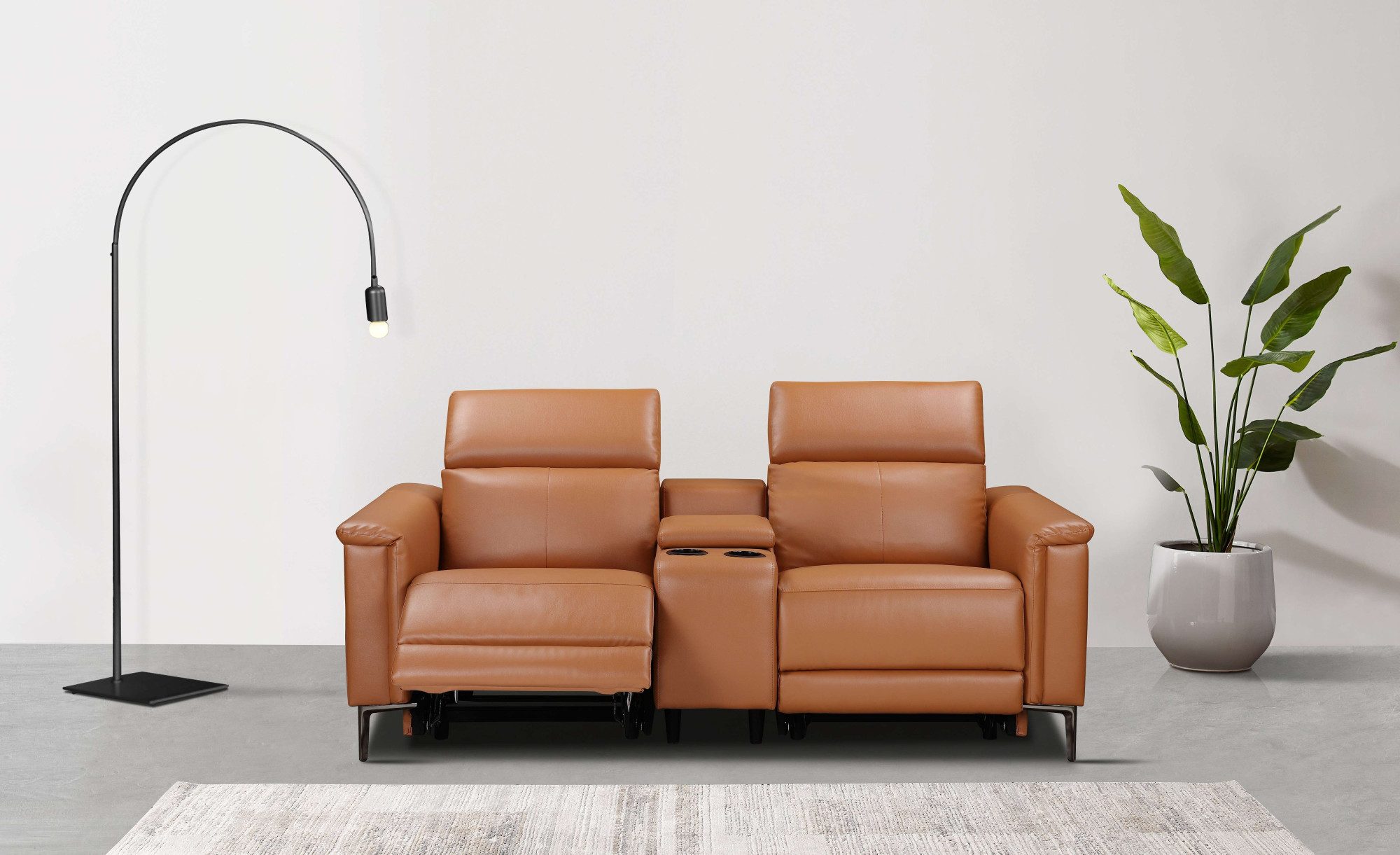 OTTO home 2-Sitzer LUND,Lederoptik, Kinosofa, Relaxfunktion, TV-Sessel, man./elektrisch, elektri. mit USB-A, Kopfteilverstellung, …