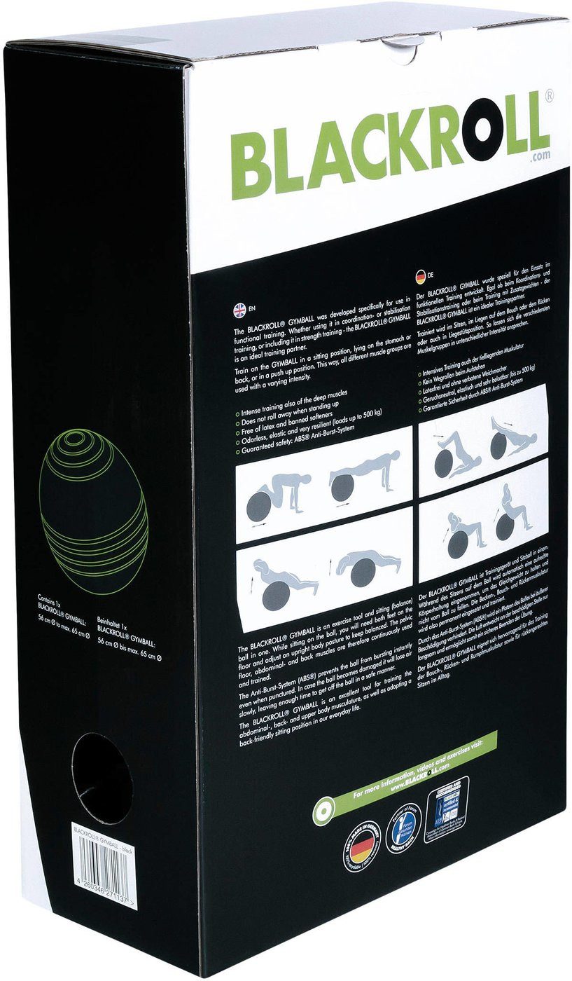 Blackroll Massagerolle BLACKROLL(R) GYMBALL 65 - black SCHWARZ