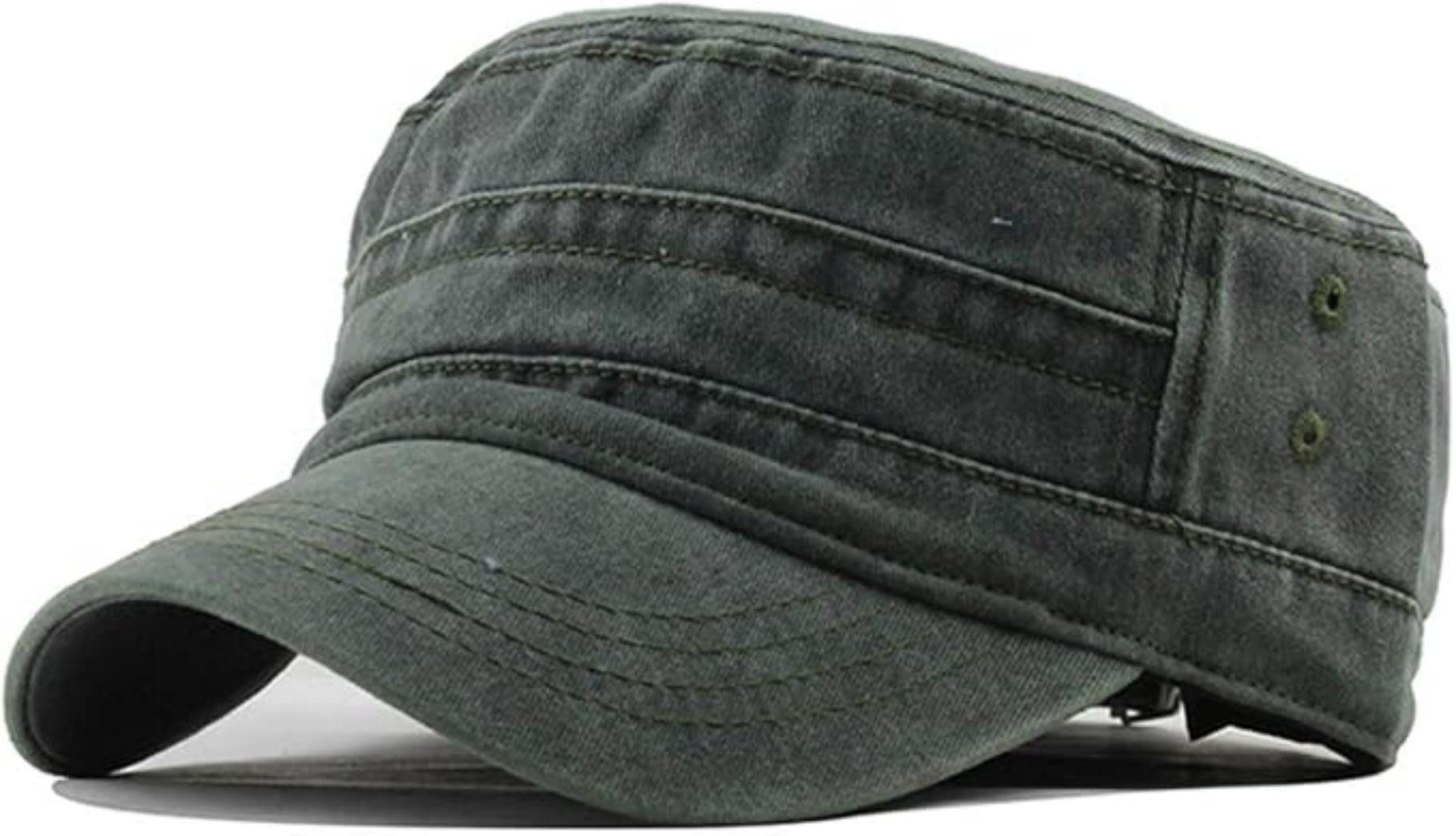Zaewry Baseball Cap Vintage Military Army Flat Cap Verstellbare Baseballmütze Kappe