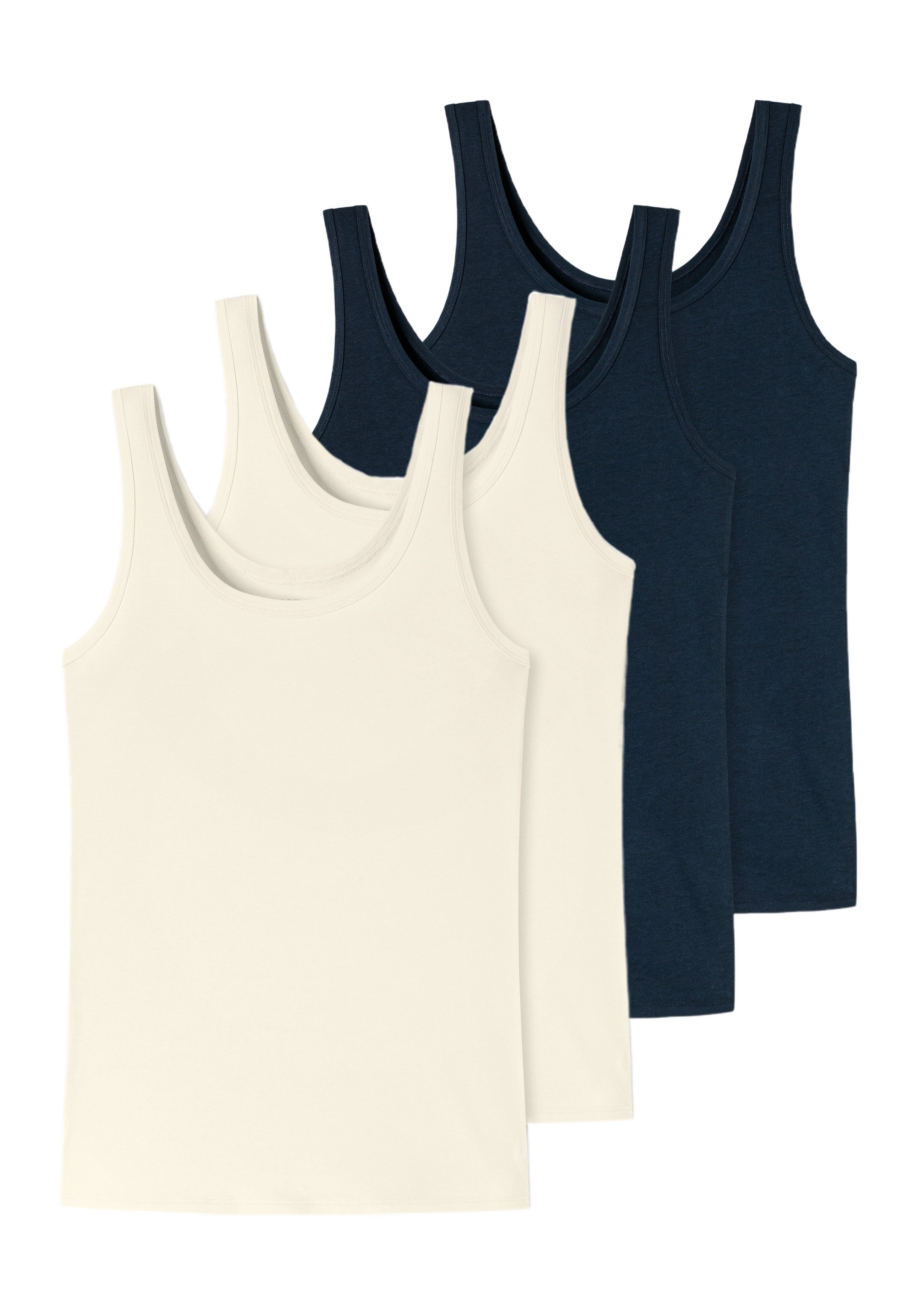 uncover by SCHIESSER Unterhemd 4er Pack Bamboo Cotton (Spar-Set, 4-St) Unterhemd / Top - Baumwolle - Atmungsaktiv - Hochwertig verarbeitet