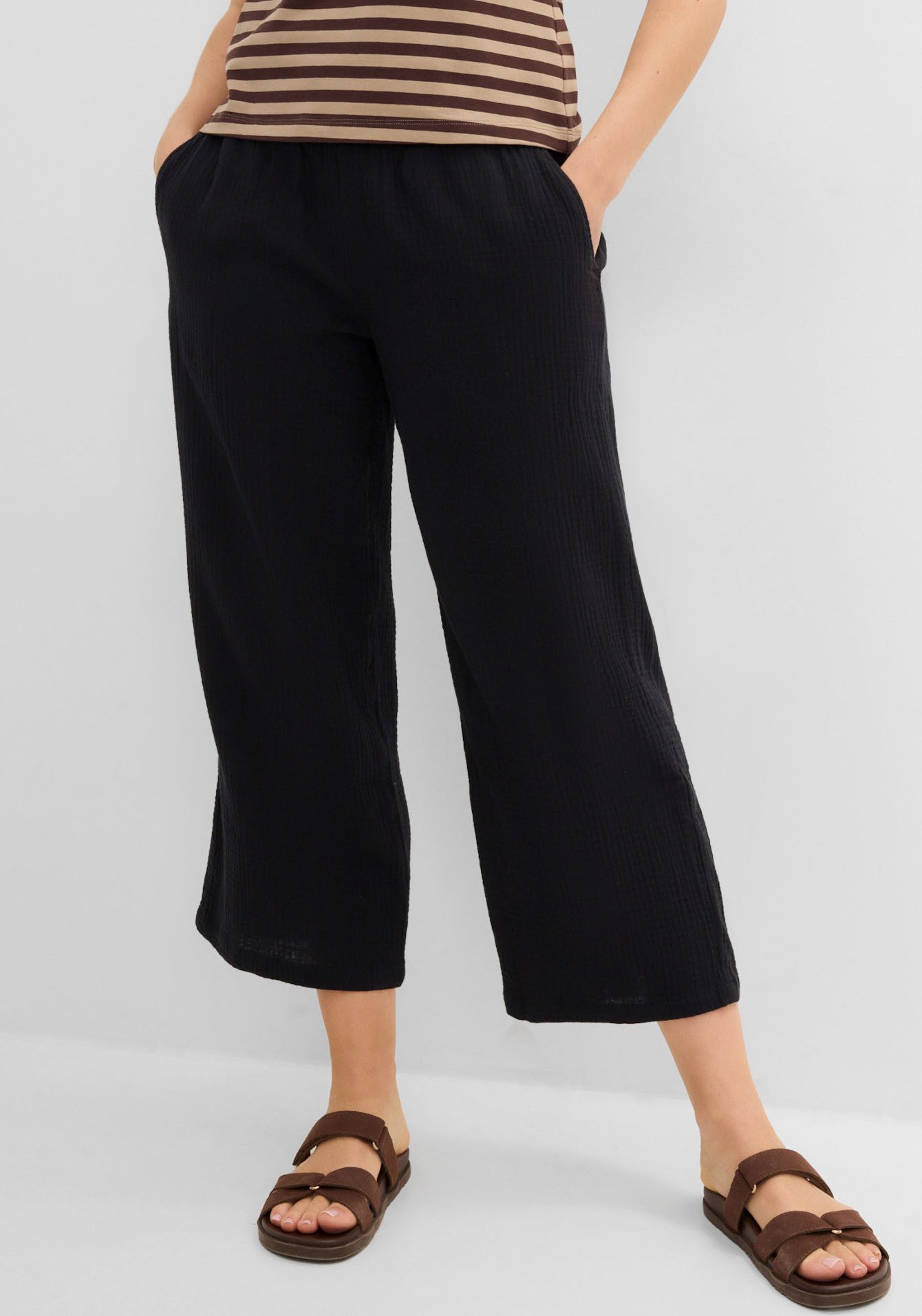 bonprix Culotte aus Baumwolle, aus Musselin-Material, lockere Passform