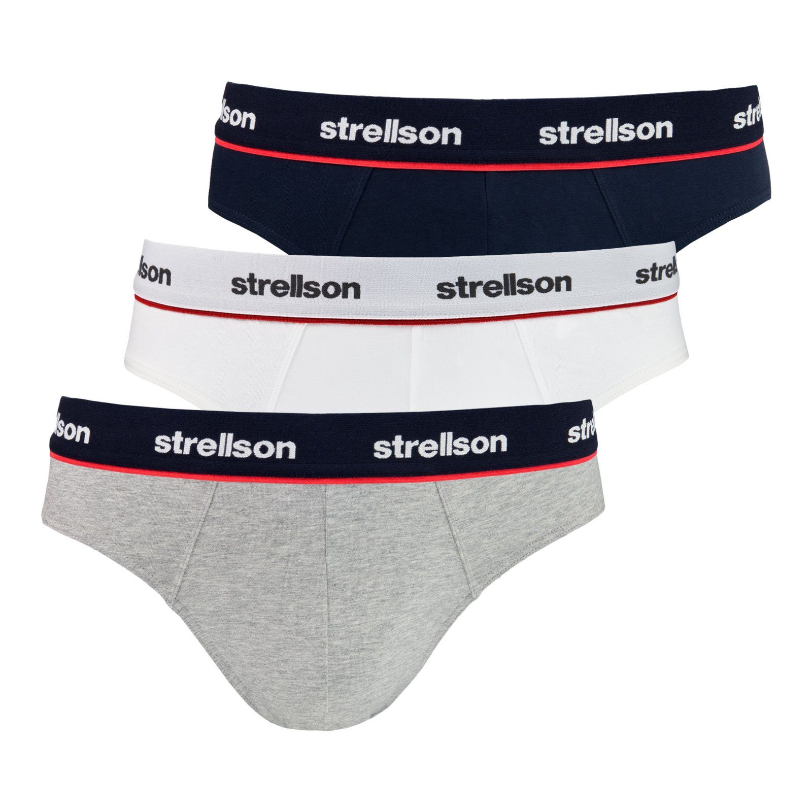 Strellson Slip Cotton Stretch (3-St) mit umlaufendem Markenschriftzug am  Bund
