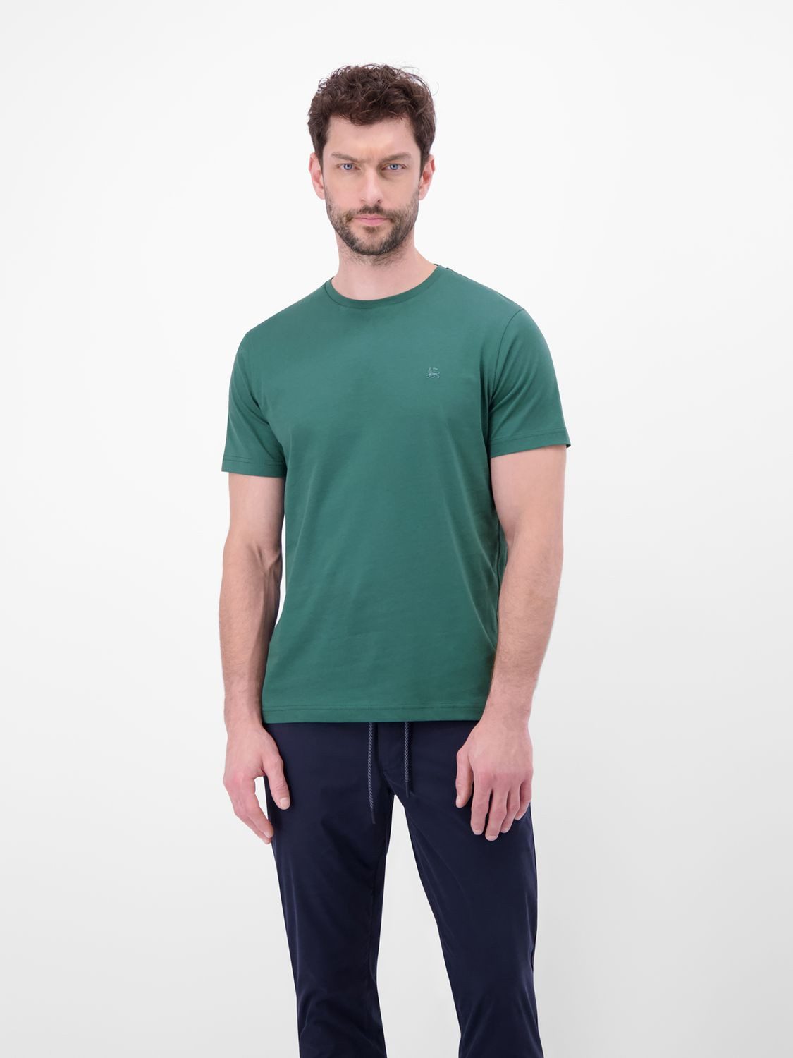 LERROS T-Shirt Basic in hochwertiger Qualität mit Logo Stickerei günstig online kaufen