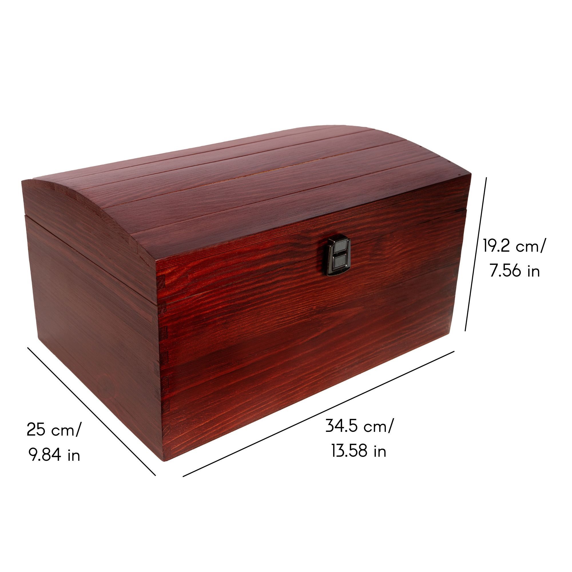 Creative Deco Holzkiste Holztruhe Holzkiste mit Deckel und Schloss