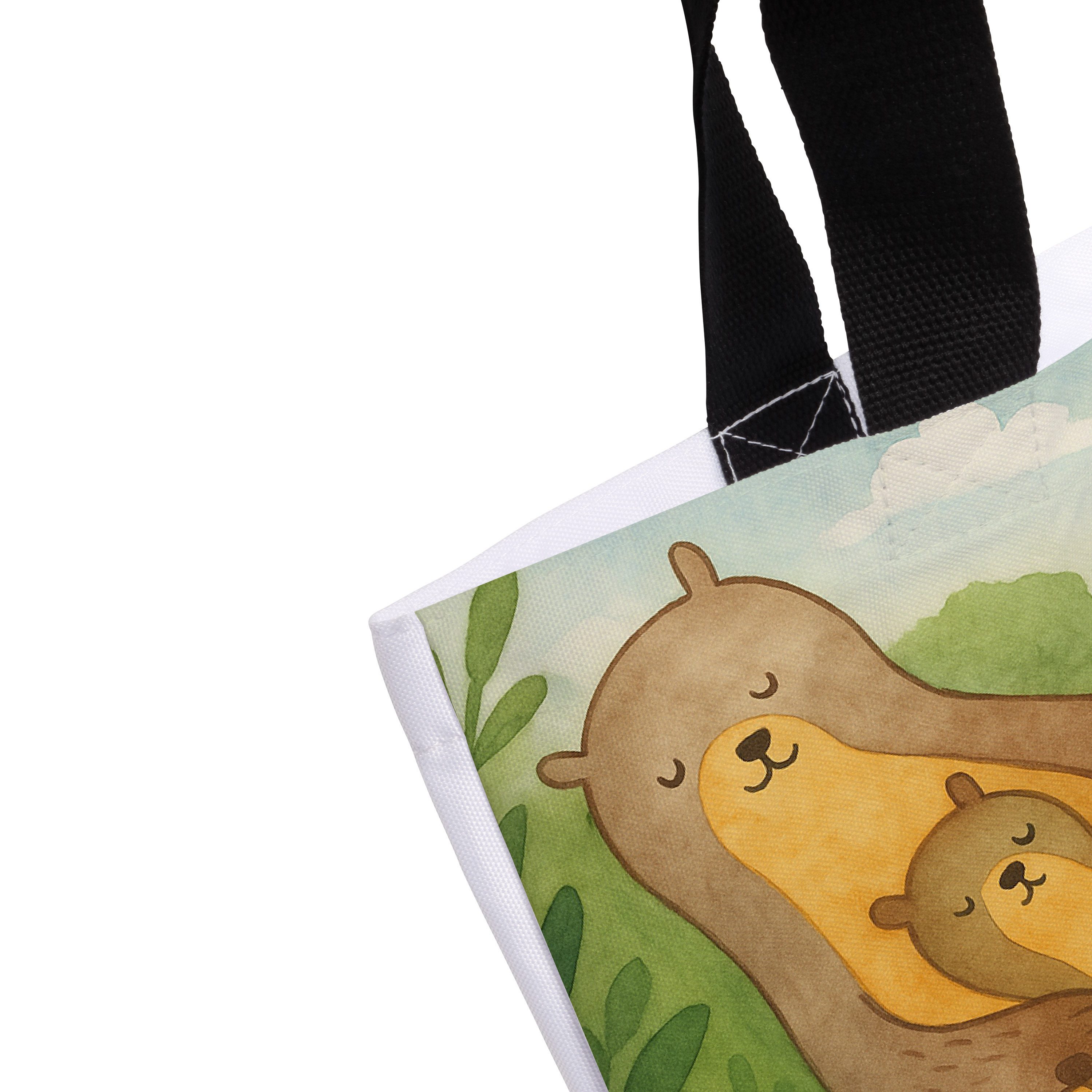 Mr. & Mrs. Panda Shopper Otter Kind Design, Strandtasche, Weiß, Tasche, Mutter, Laptoptasche, (Packung), Statement-Tasche Beutel Unitasche