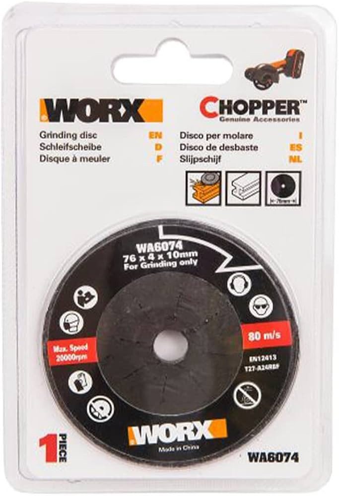 Worx Schleifscheibe WORX Schleifscheibe WA6074 für WX801 Zerkleinerer, 76 mm