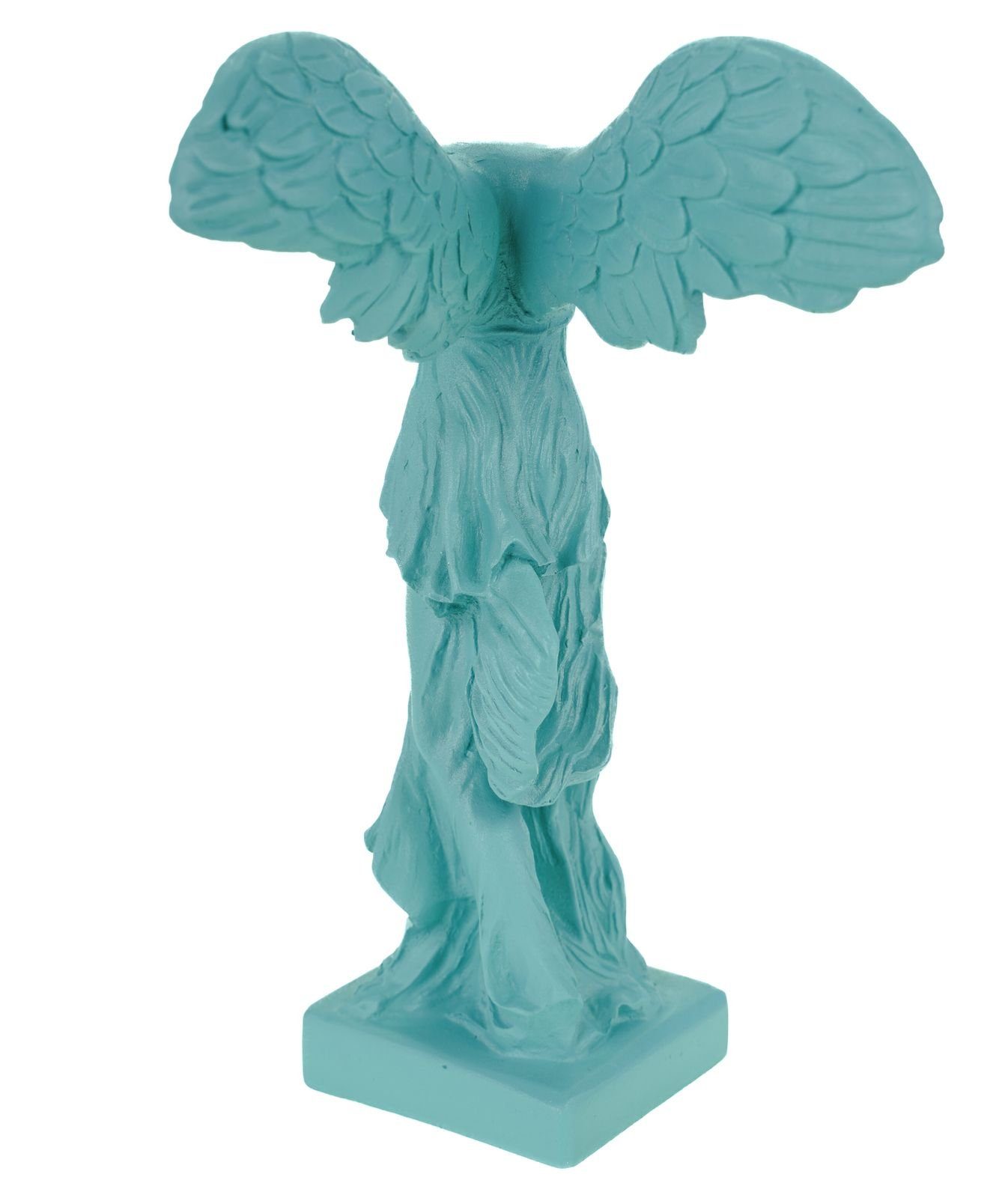 Kremers Schatzkiste Dekofigur Alabaster Nike Siegesgöttin 20 Türkis cm Skulptur von Siegesdenkmal Samothrake Figur