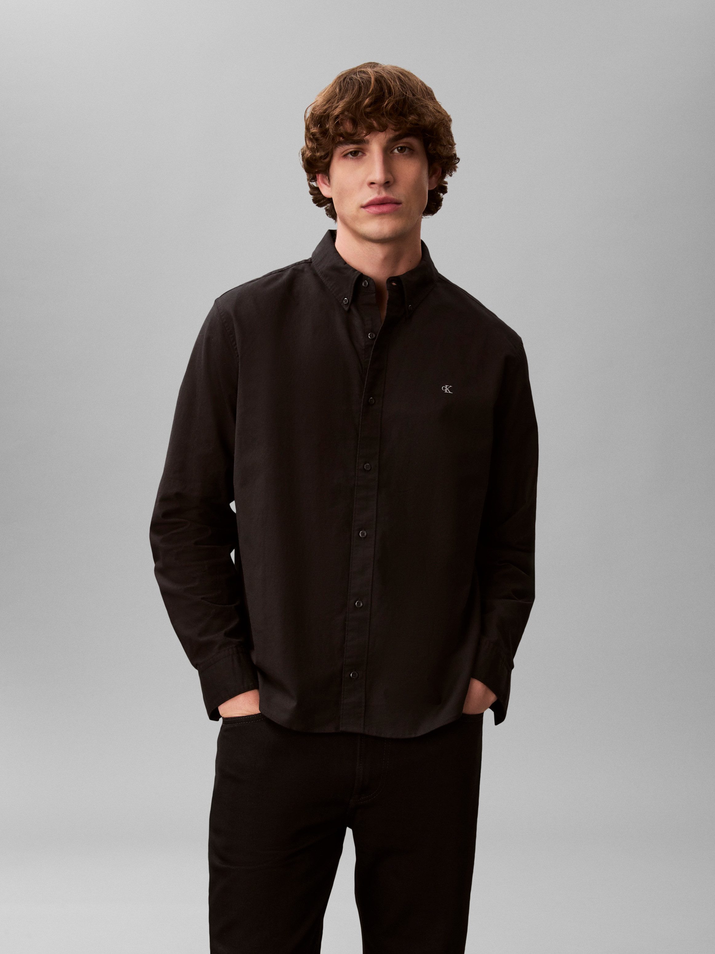 Calvin Klein Jeans Langarmhemd LS SOLID OXFORD CLASSIC SHIRT Mit Rundhalsau günstig online kaufen