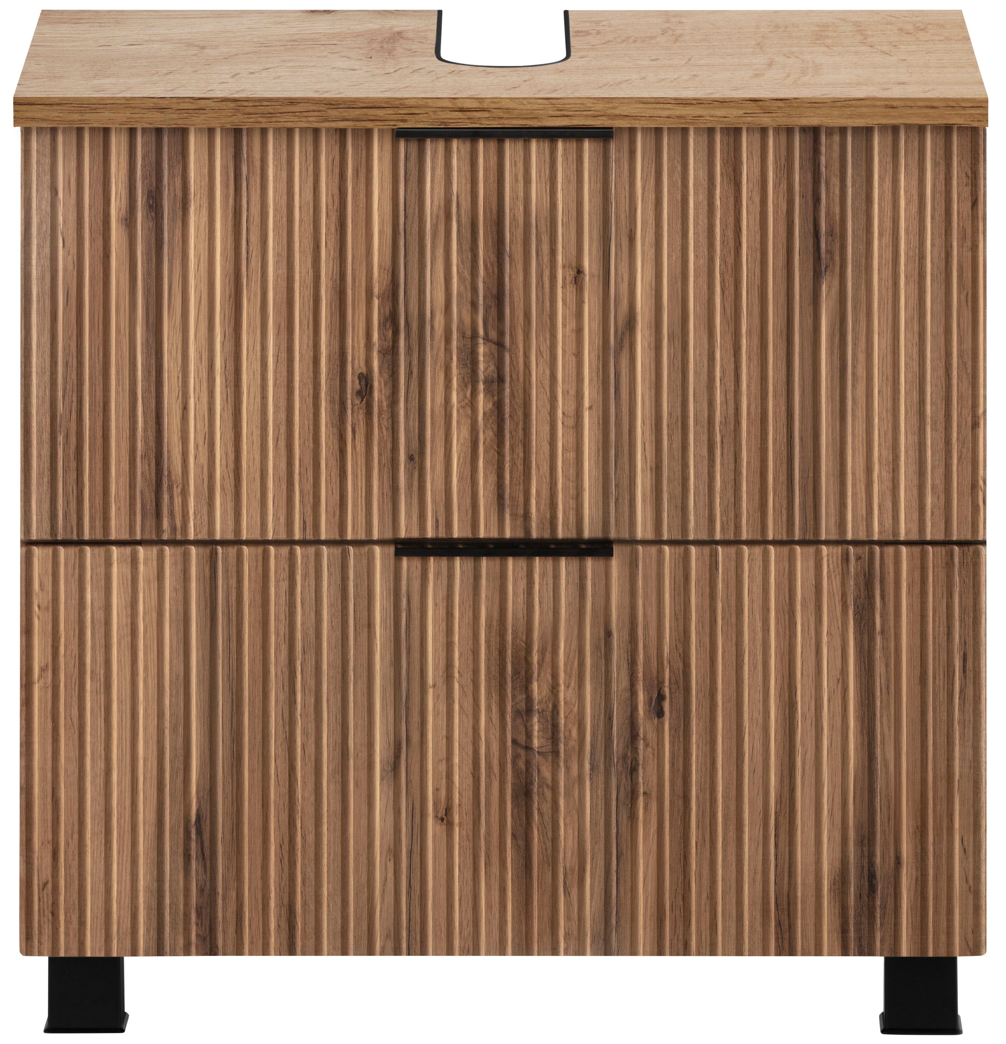 welltime Waschbeckenunterschrank Trento, verschiedene Ausführungen und Farben Badmöbel, Breite 60 cm, Beckenunterschrank auf Füßen, Made in Germany