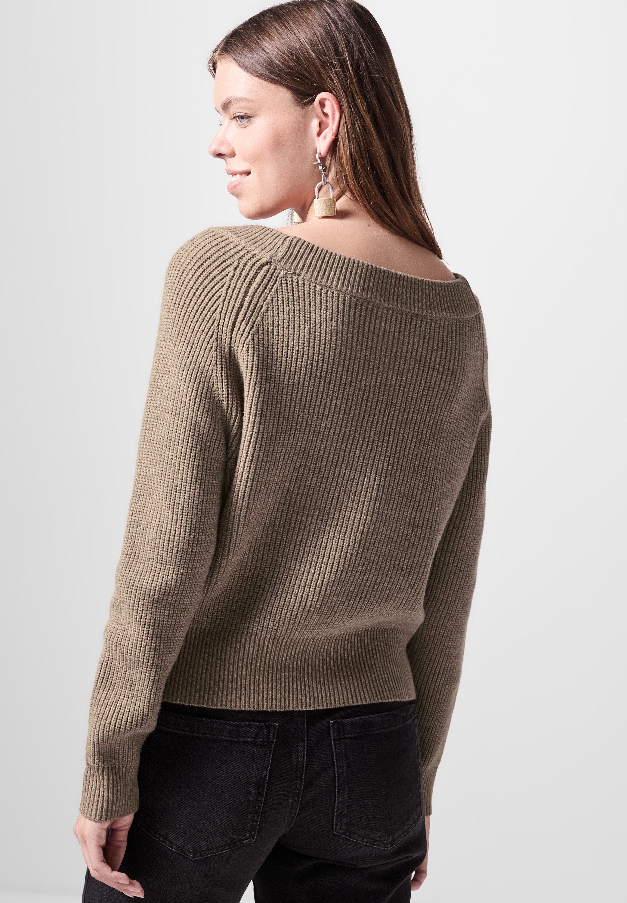 STREET ONE STUDIO Strickpullover mit U-Boot-Ausschnitt