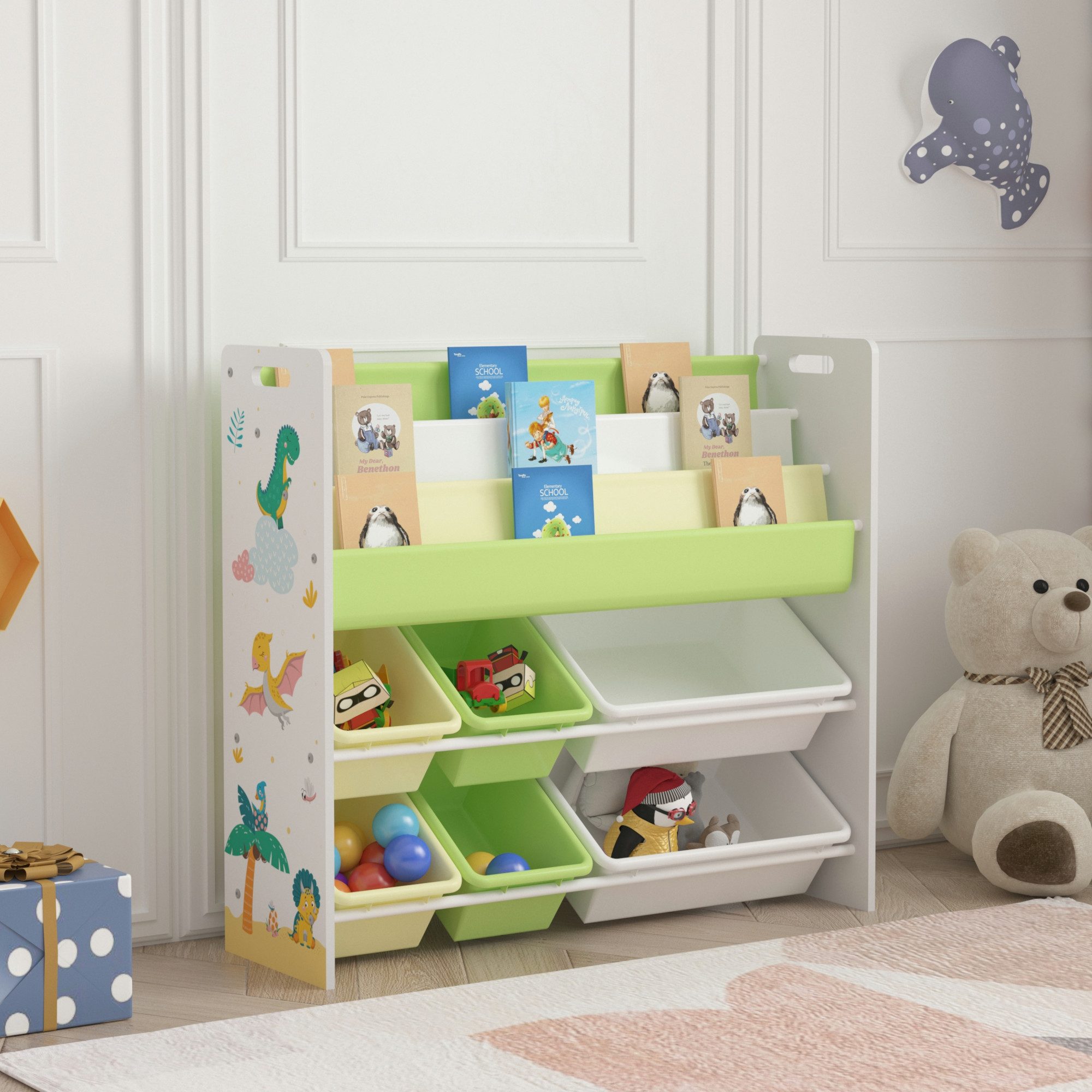 en.casa Kinderregal, »Rødøy« mit 6 Kisten günstig online kaufen
